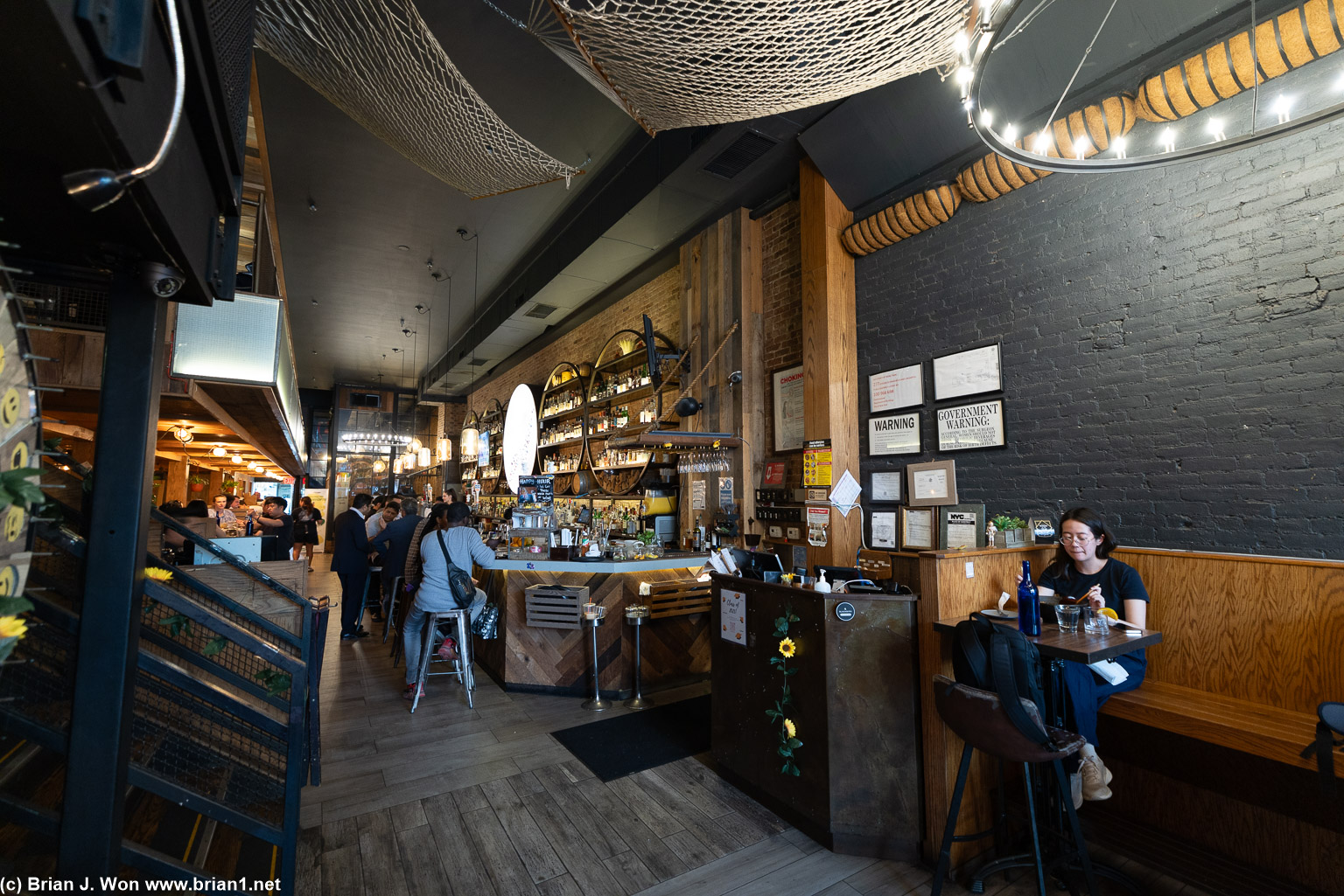 Inside is pretty stylized to fit the "Barn" name.