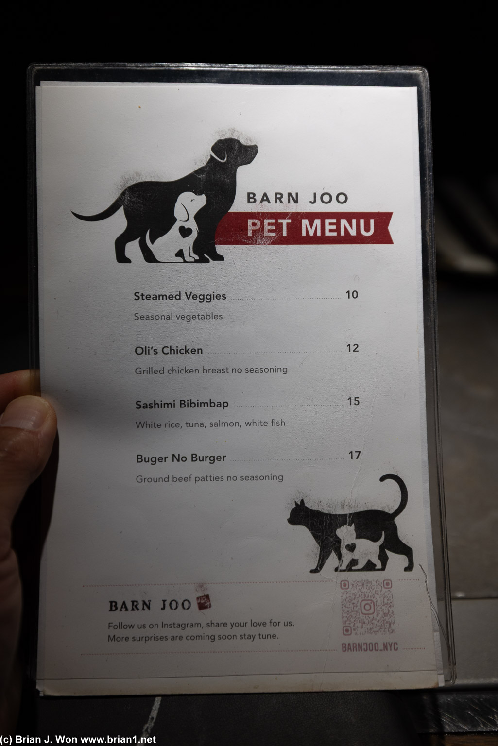 Pet menu?!?