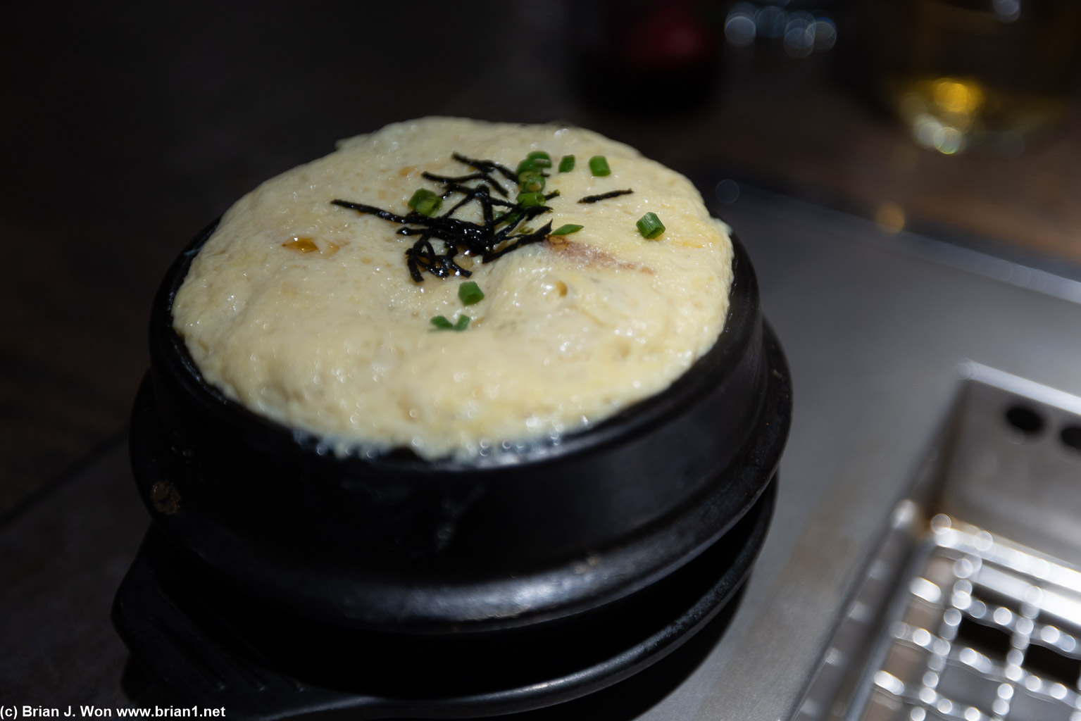 Steamed egg was good.