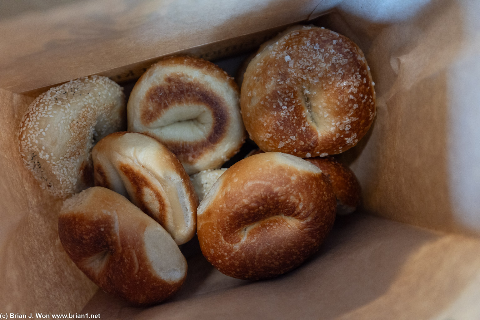 Bagels are excellent and reasonably sized.