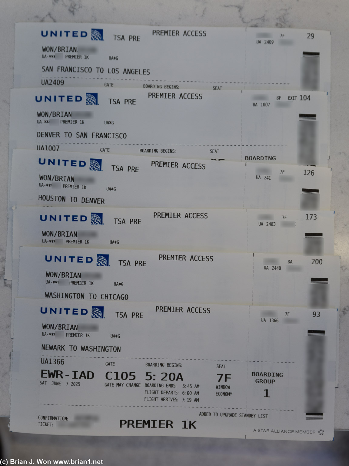6 flights on one booking requires manal check-in.
