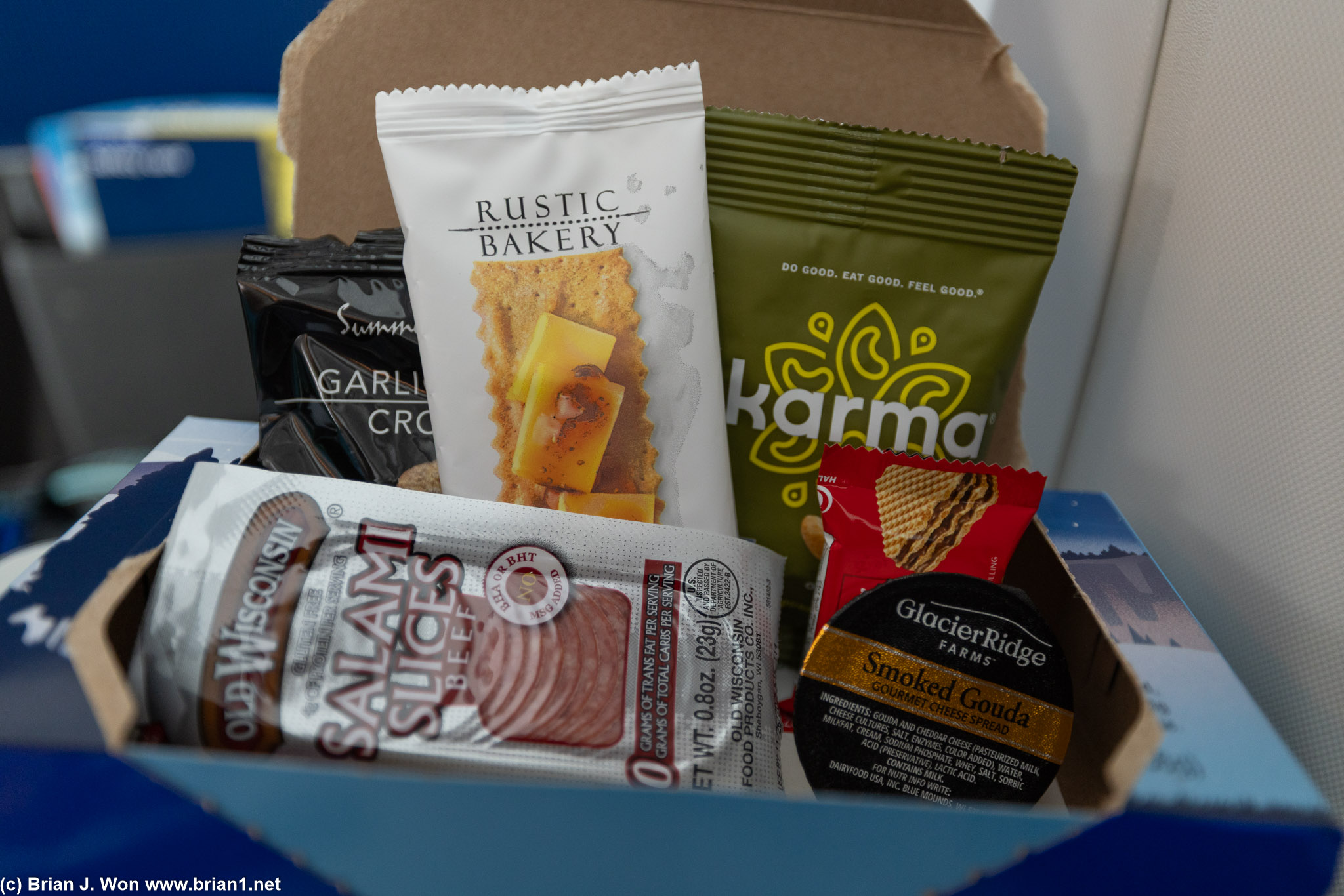 No hot food. All snackboxes so far.