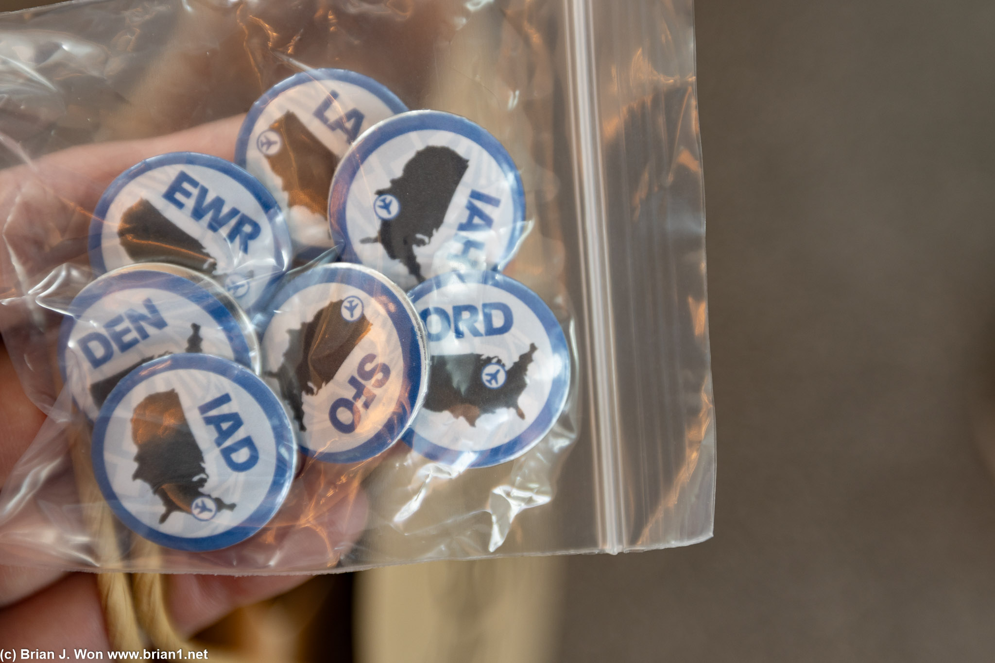 Warren's next gift for the group, little pins for each hub.