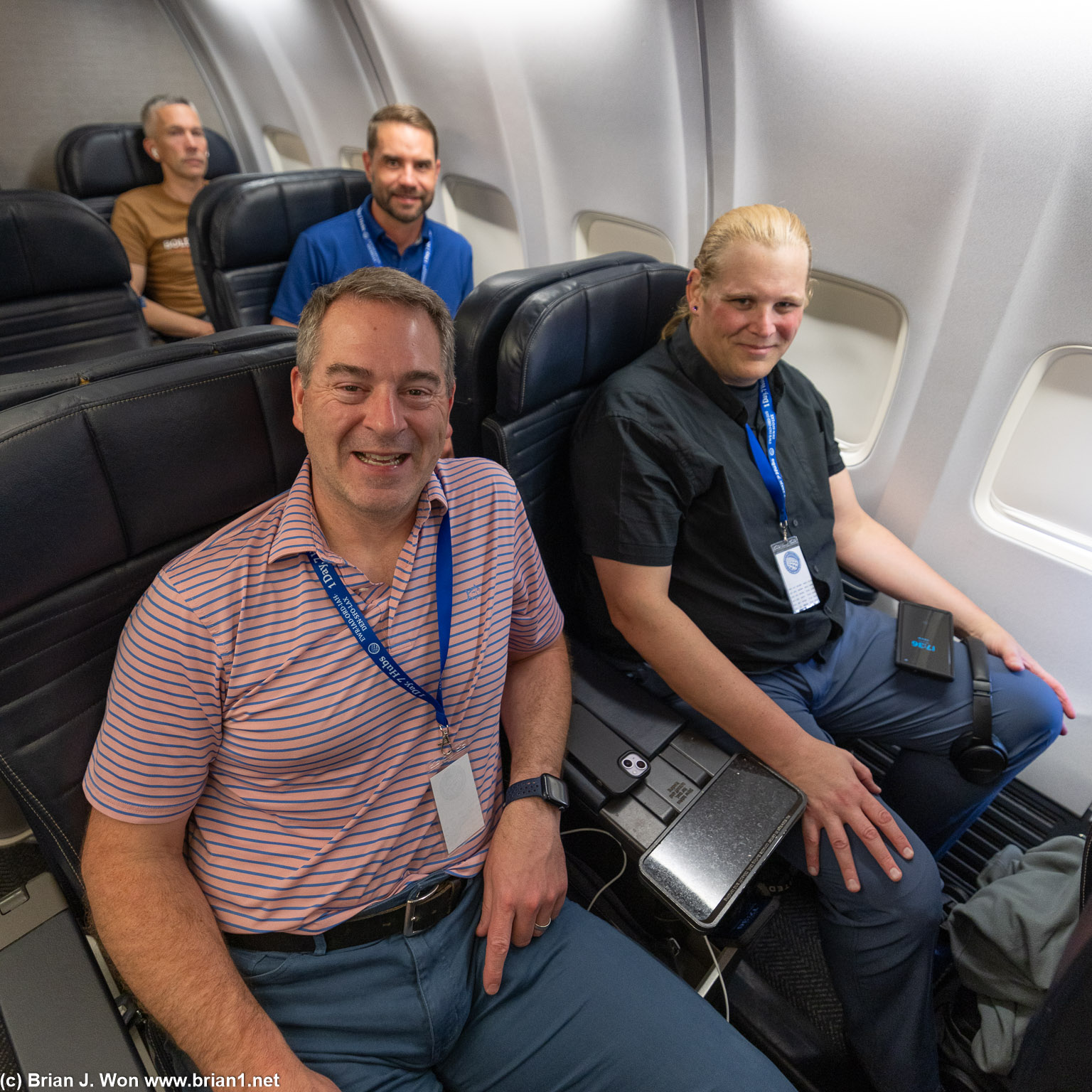 11 of our group (!) got into first class on the DEN-SFO leg.