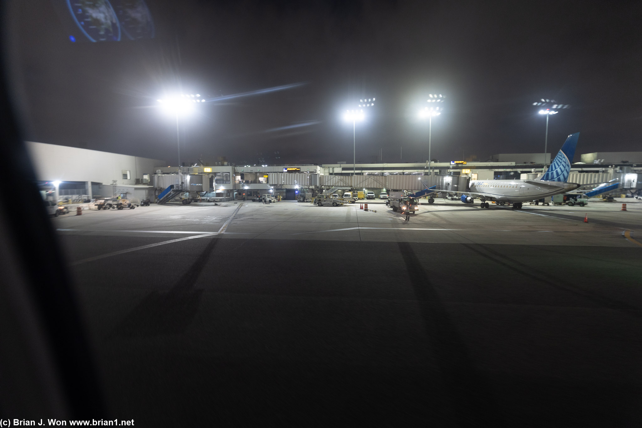 Pulling into the gate.