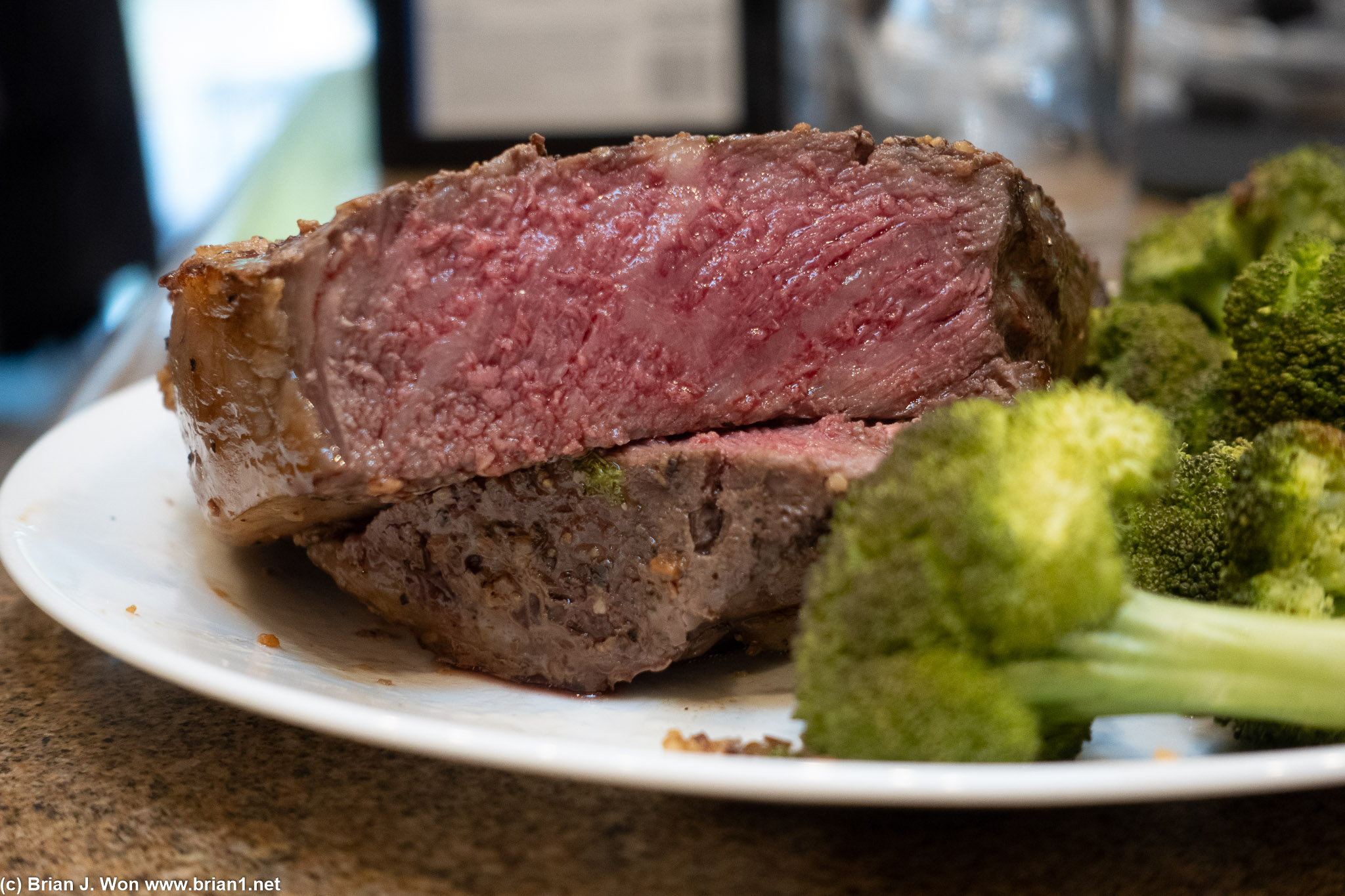 Snake River Farms Gold Grade 1.5" thick ribeye.