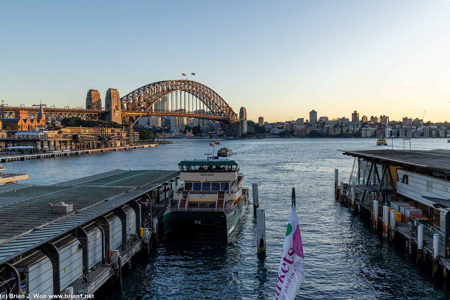 The view from Circular Quay as you walk to the train station.