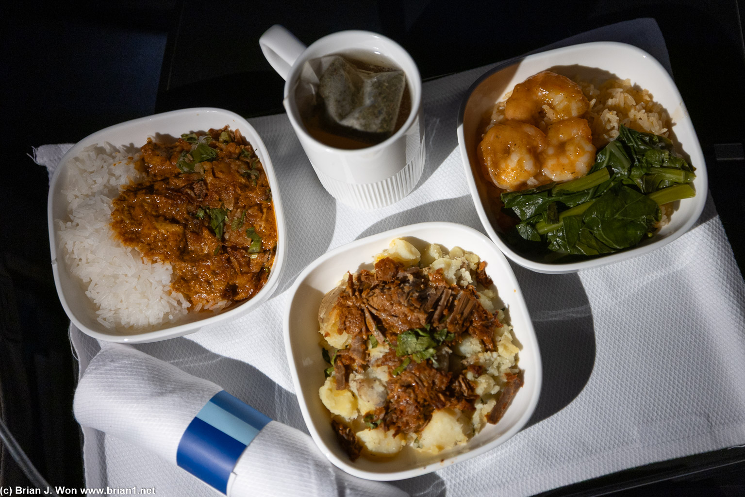 Mid-flight tapas.
