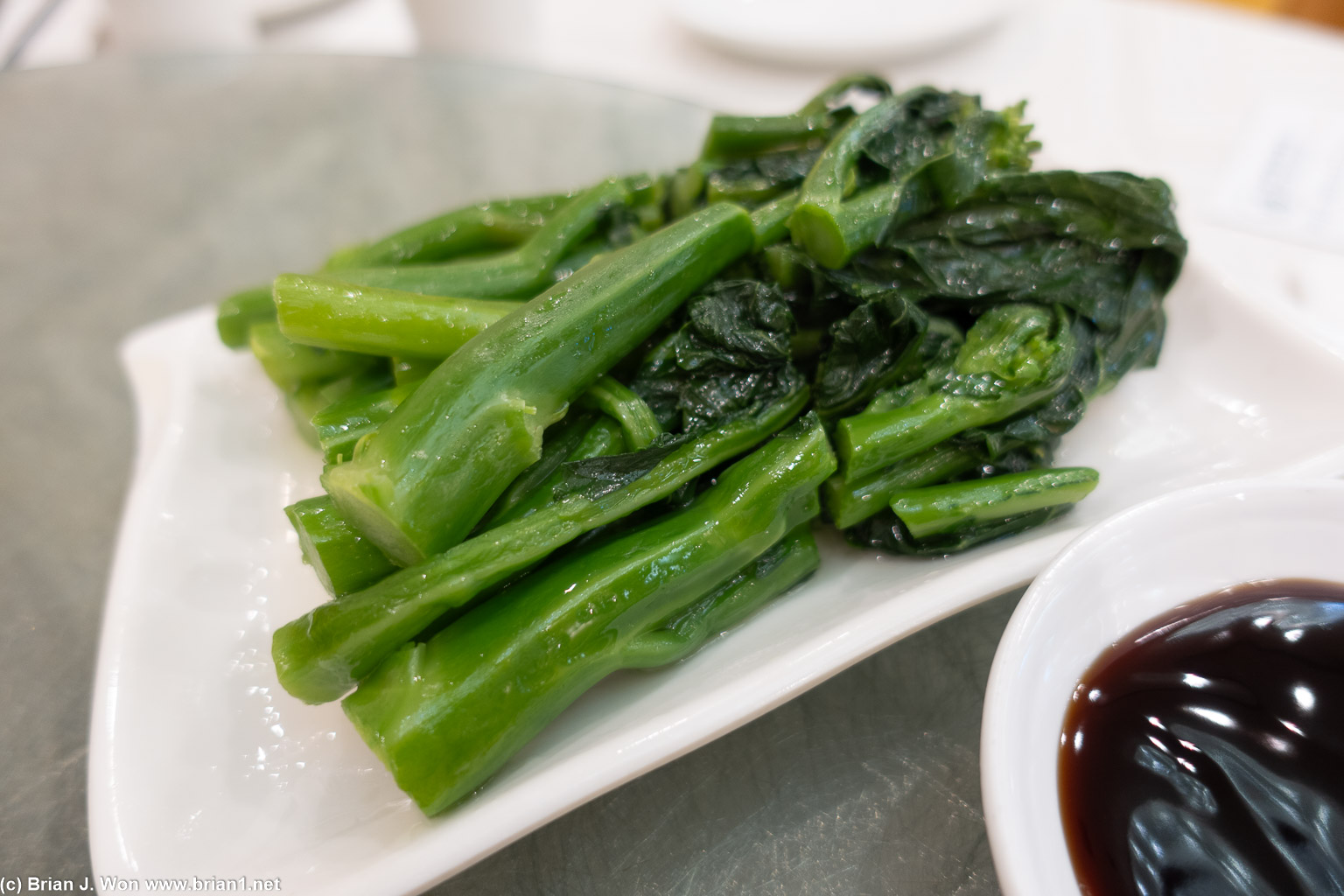 Gai lan is always welcome.