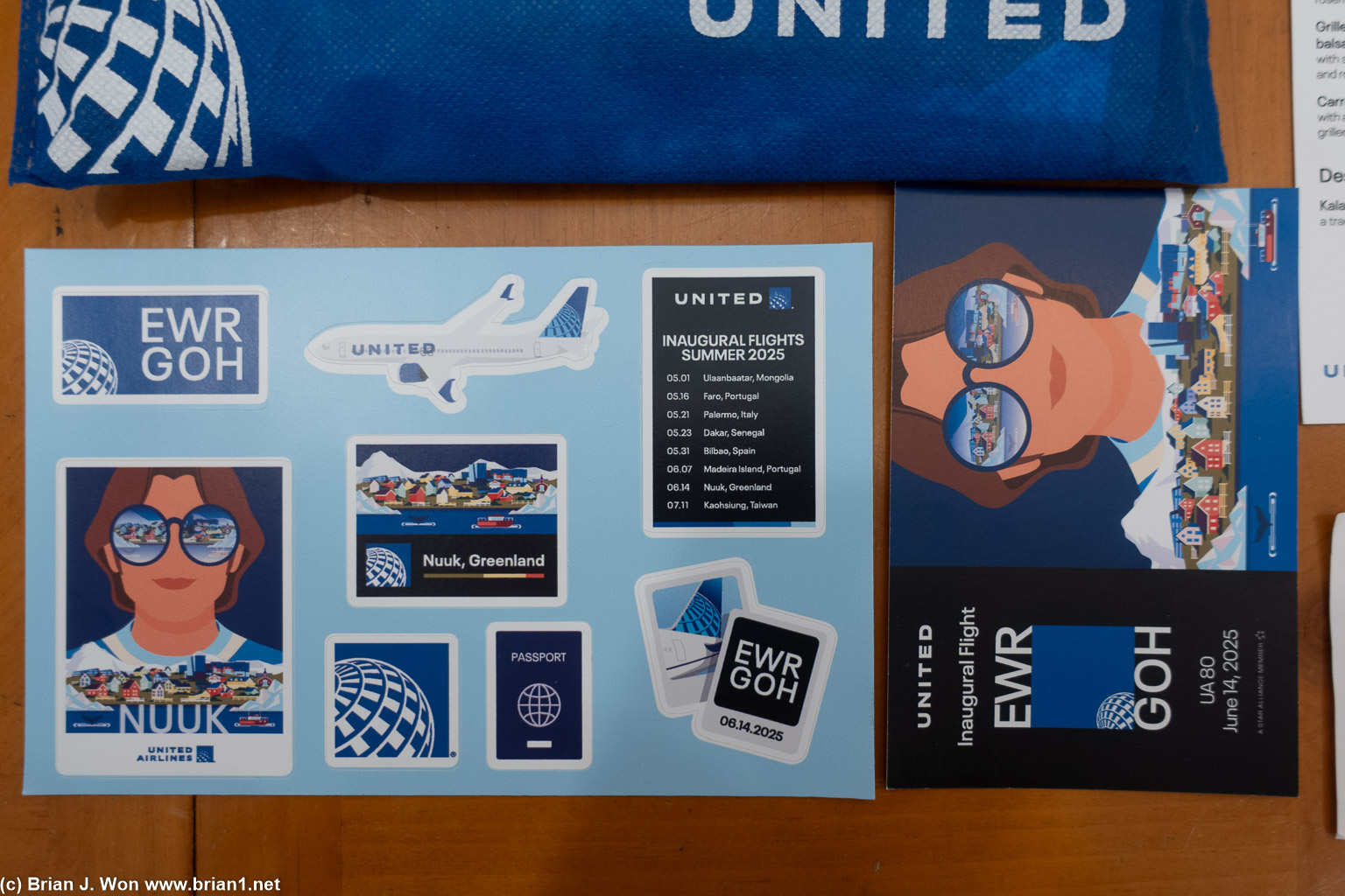 Stickers and postcards.
