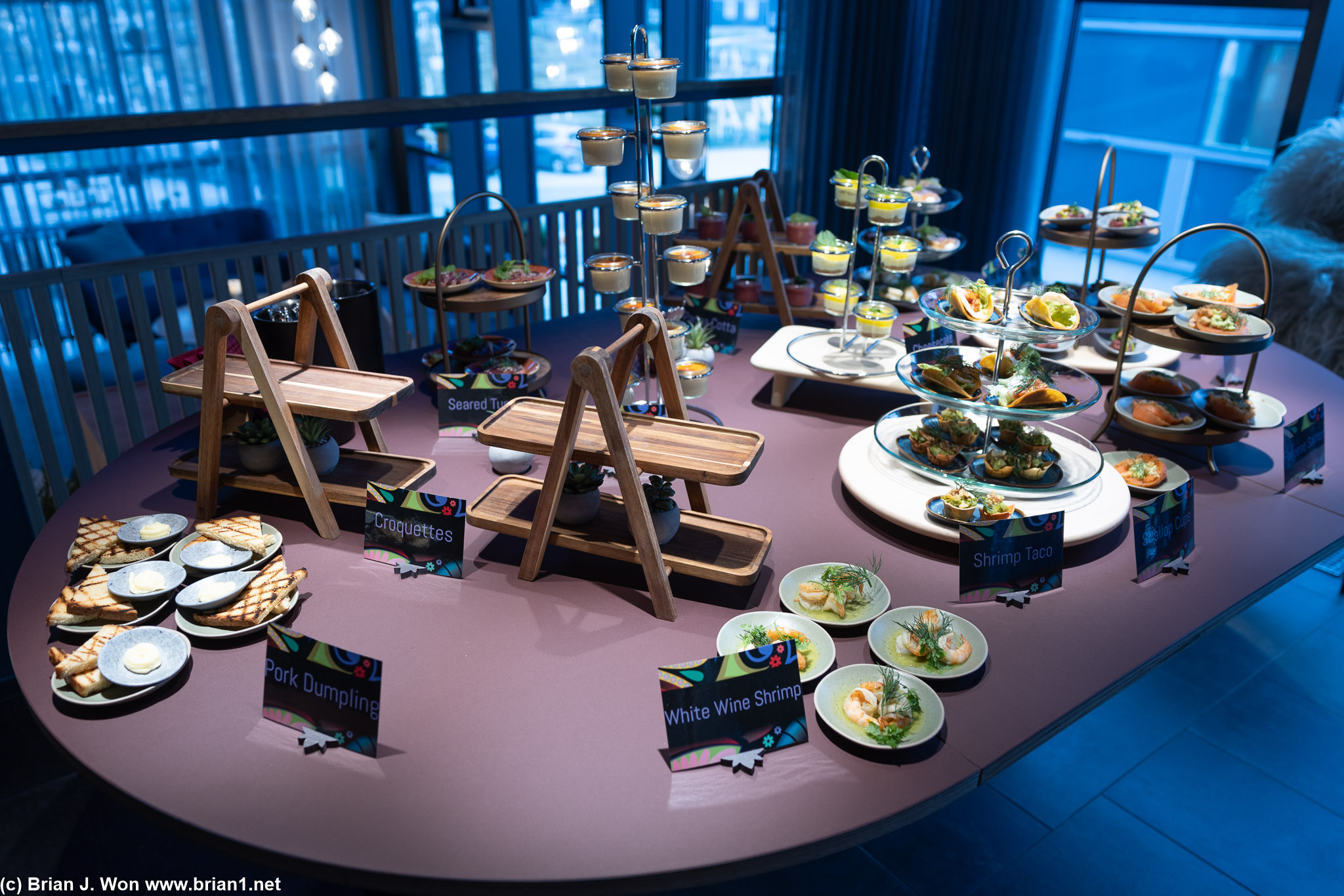 Quite a spread laid out for the post-flight party.