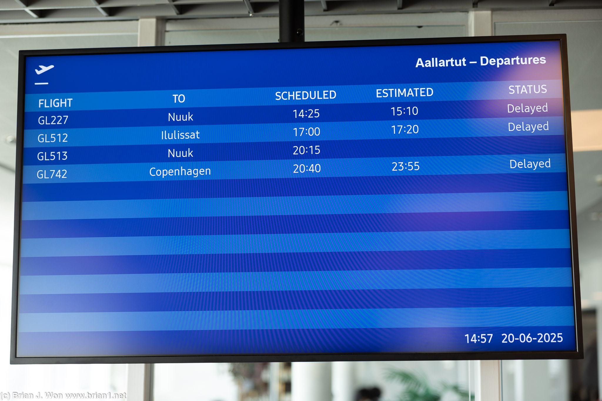 Delays all day.