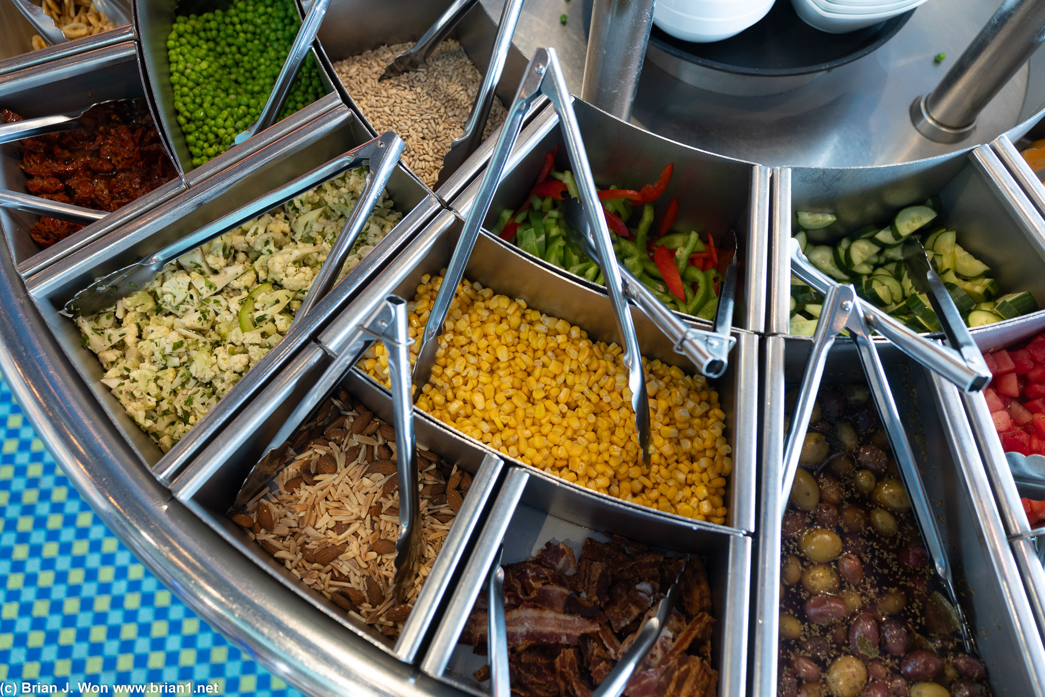 Lots of not-fresh (but canned/bagged) items.