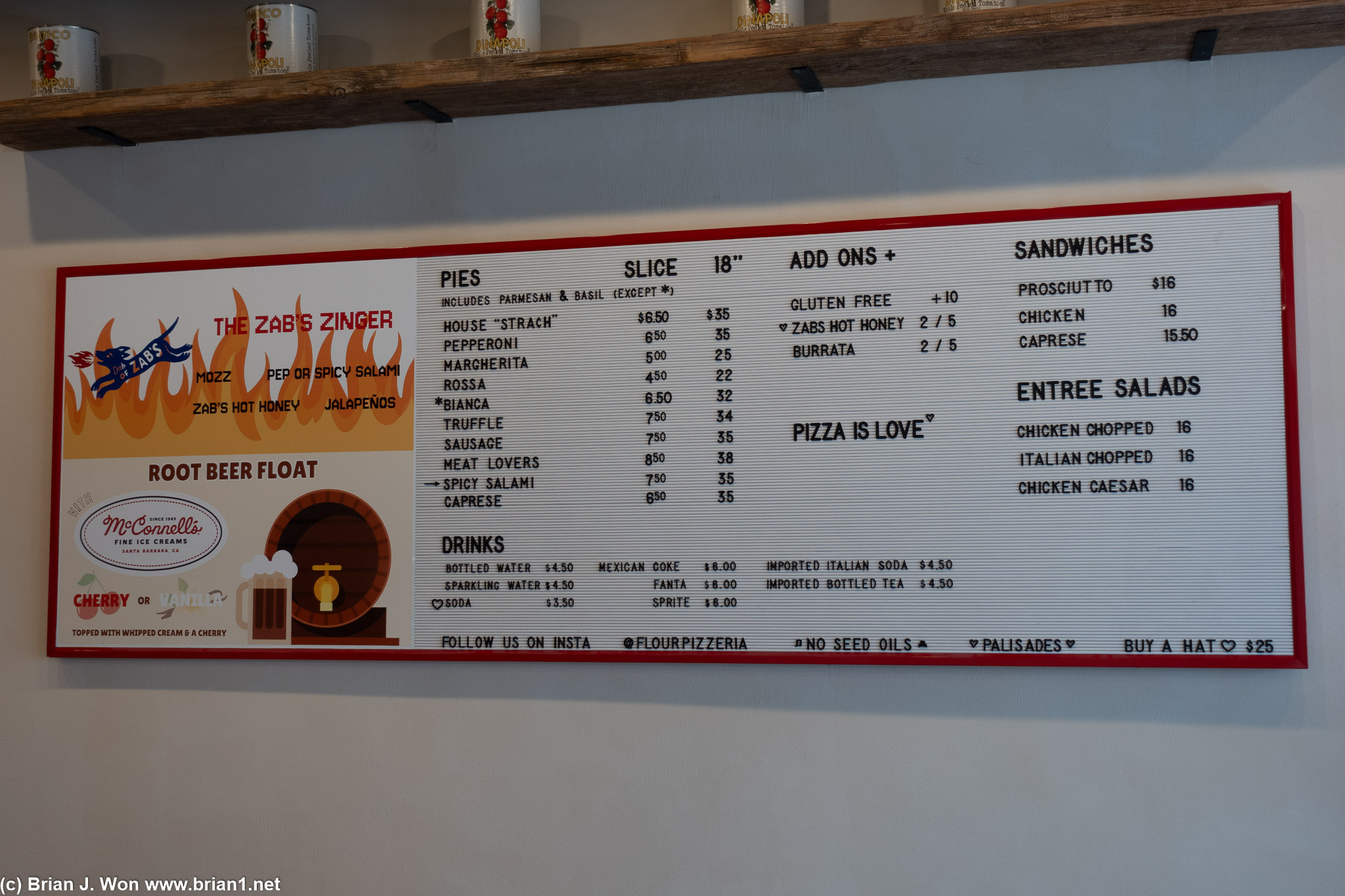 Flour Pizza in Brentwood.