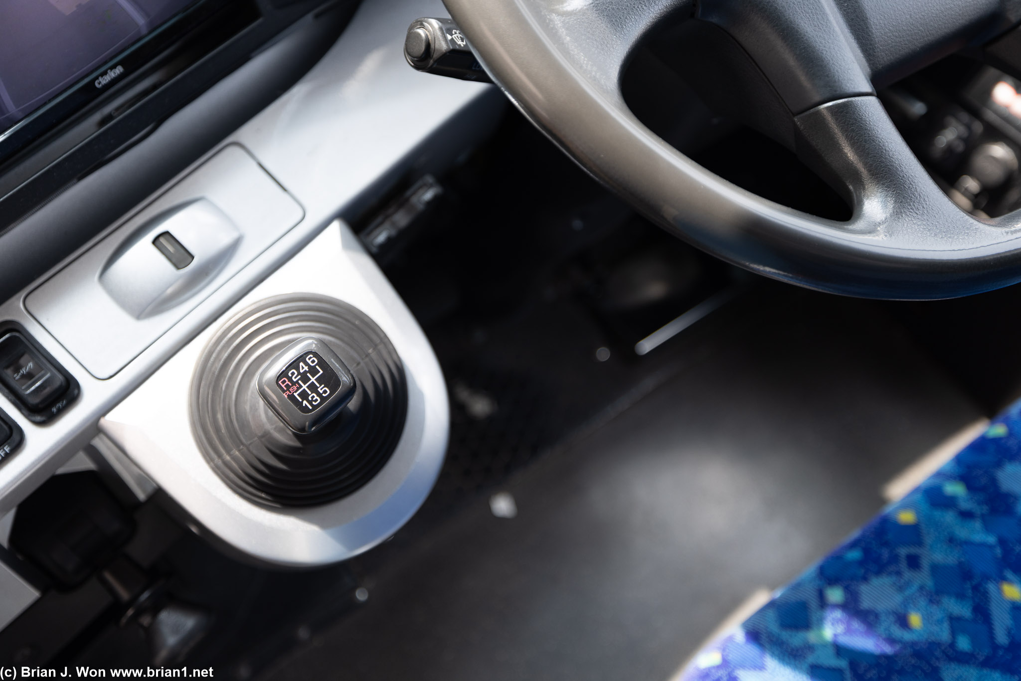 The hotel shuttle bus is a 6-speed manual. Sweet.