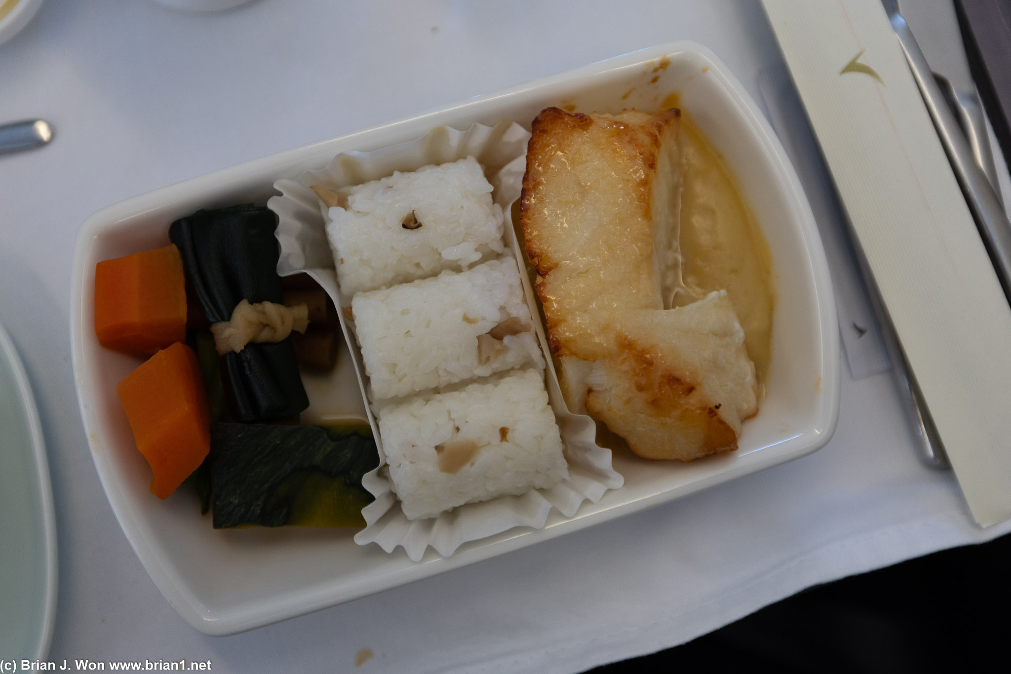 Miso sea bass.