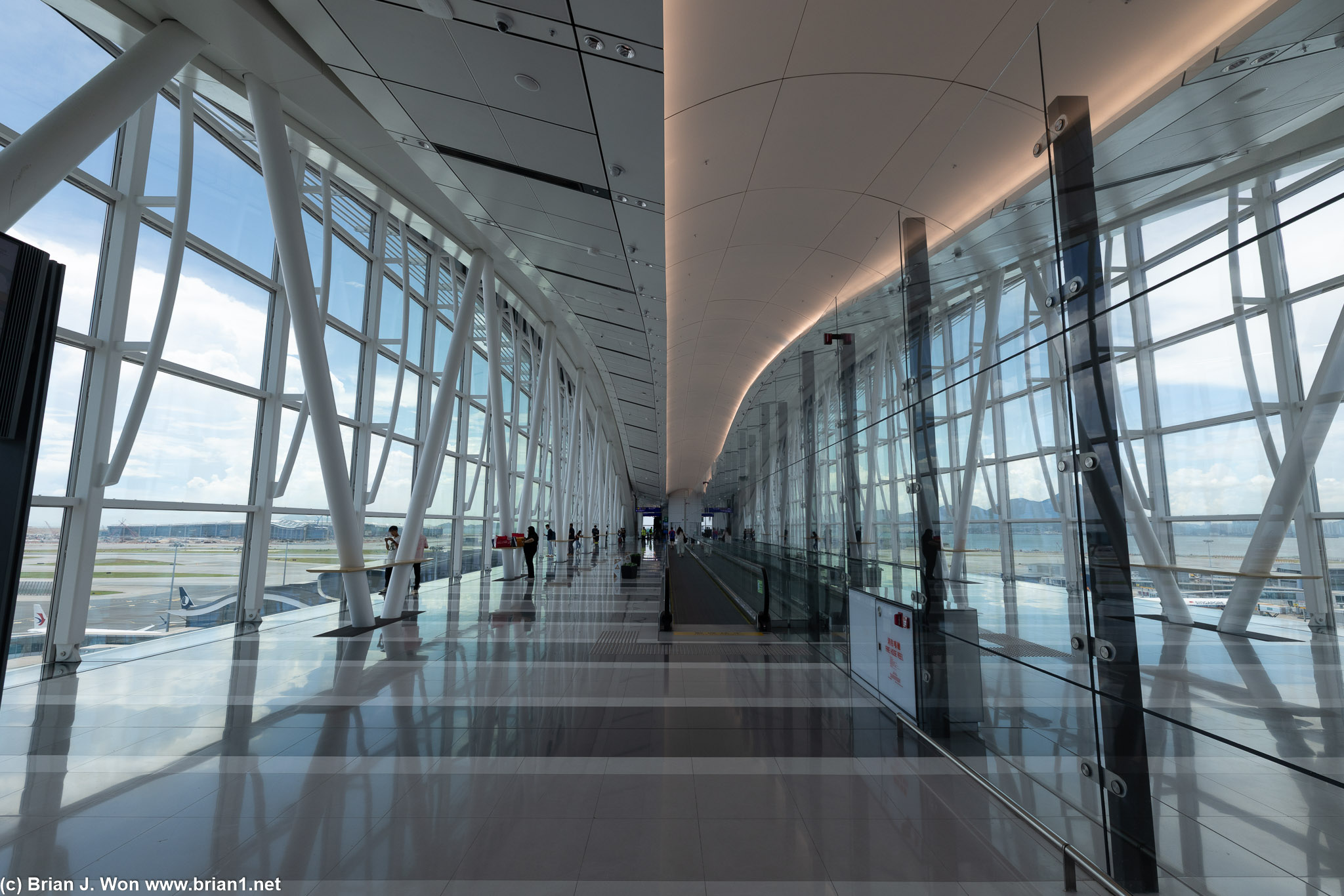 Sky Bridge from Terminal 1 to the Terminal 1 Satellite Concourse.