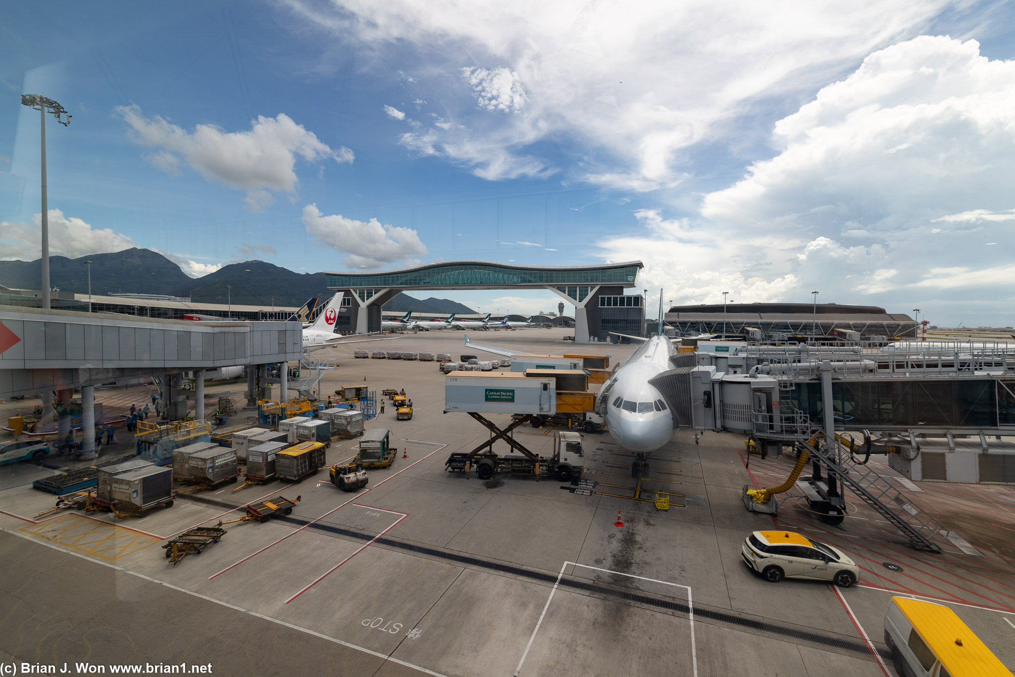 Sky Bridge and T1 Satellite Concourse in the background.