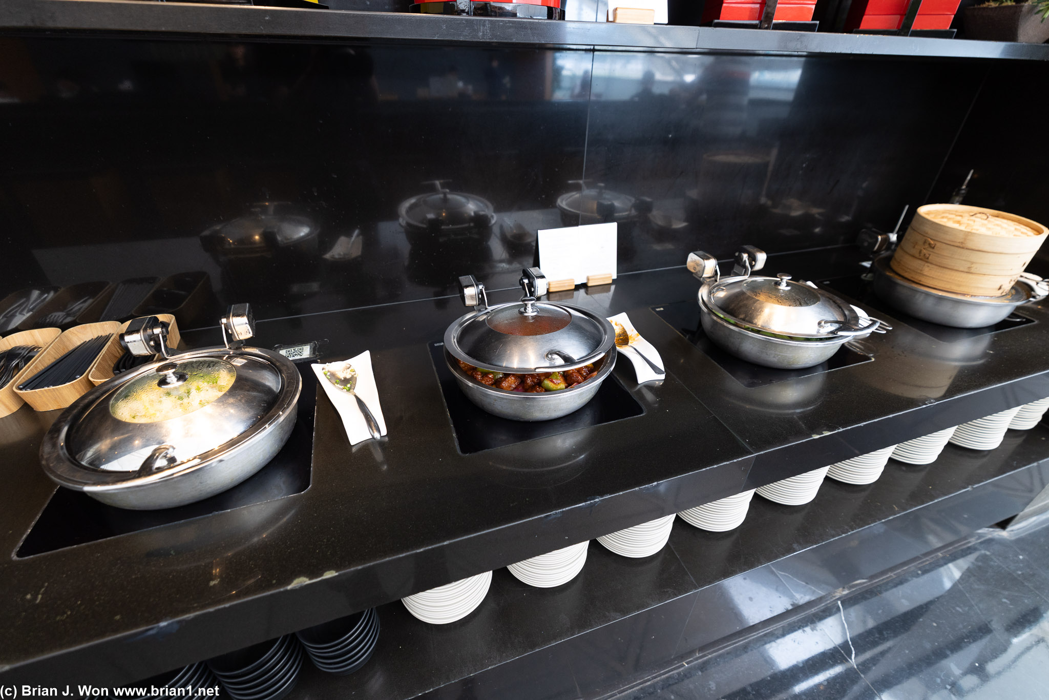 Buffet is modest but good in quality.