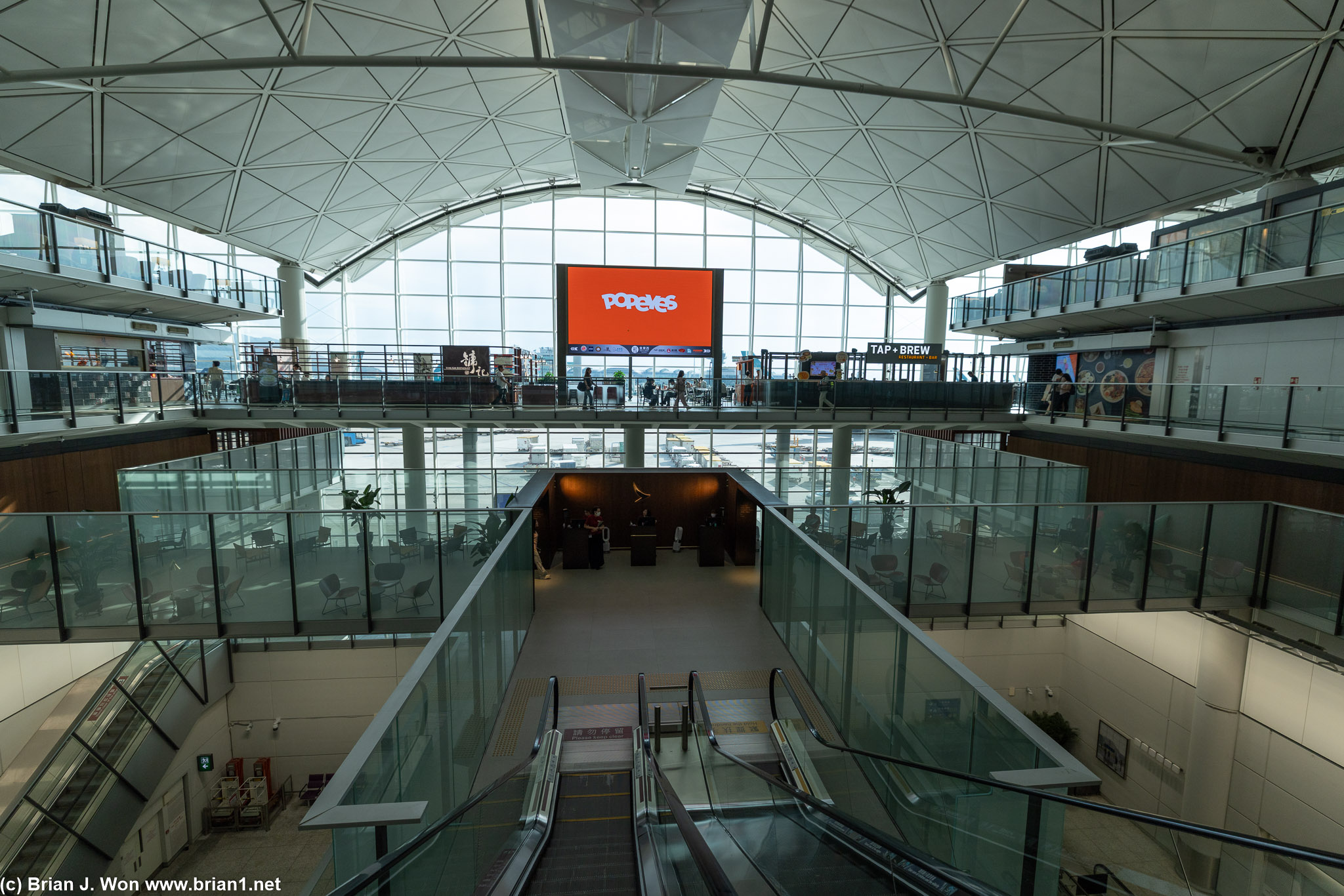 Cathay Pacific's largest Business Lounge - The Bridge.