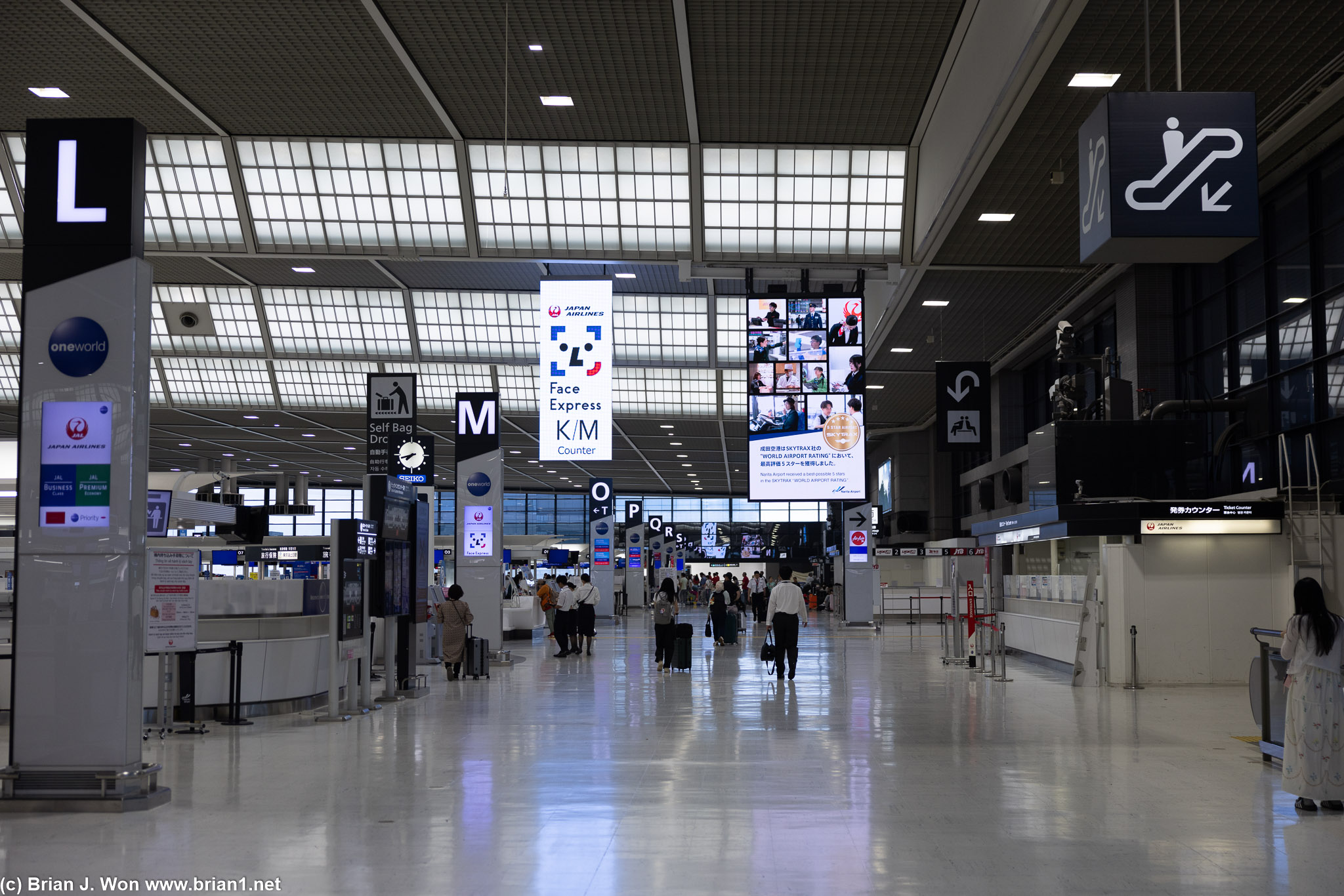 Inside the ticketing area.