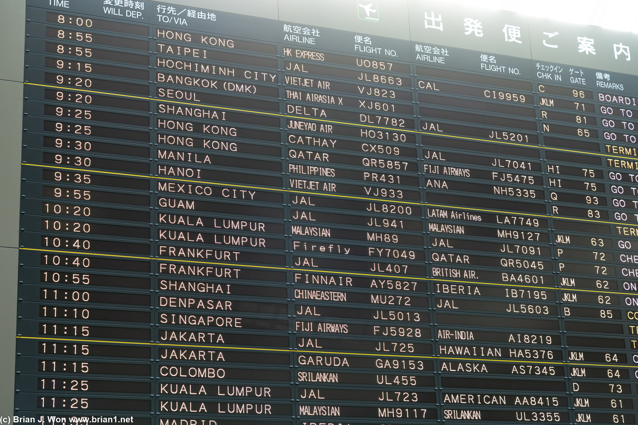 Old school departures board, but modernized.