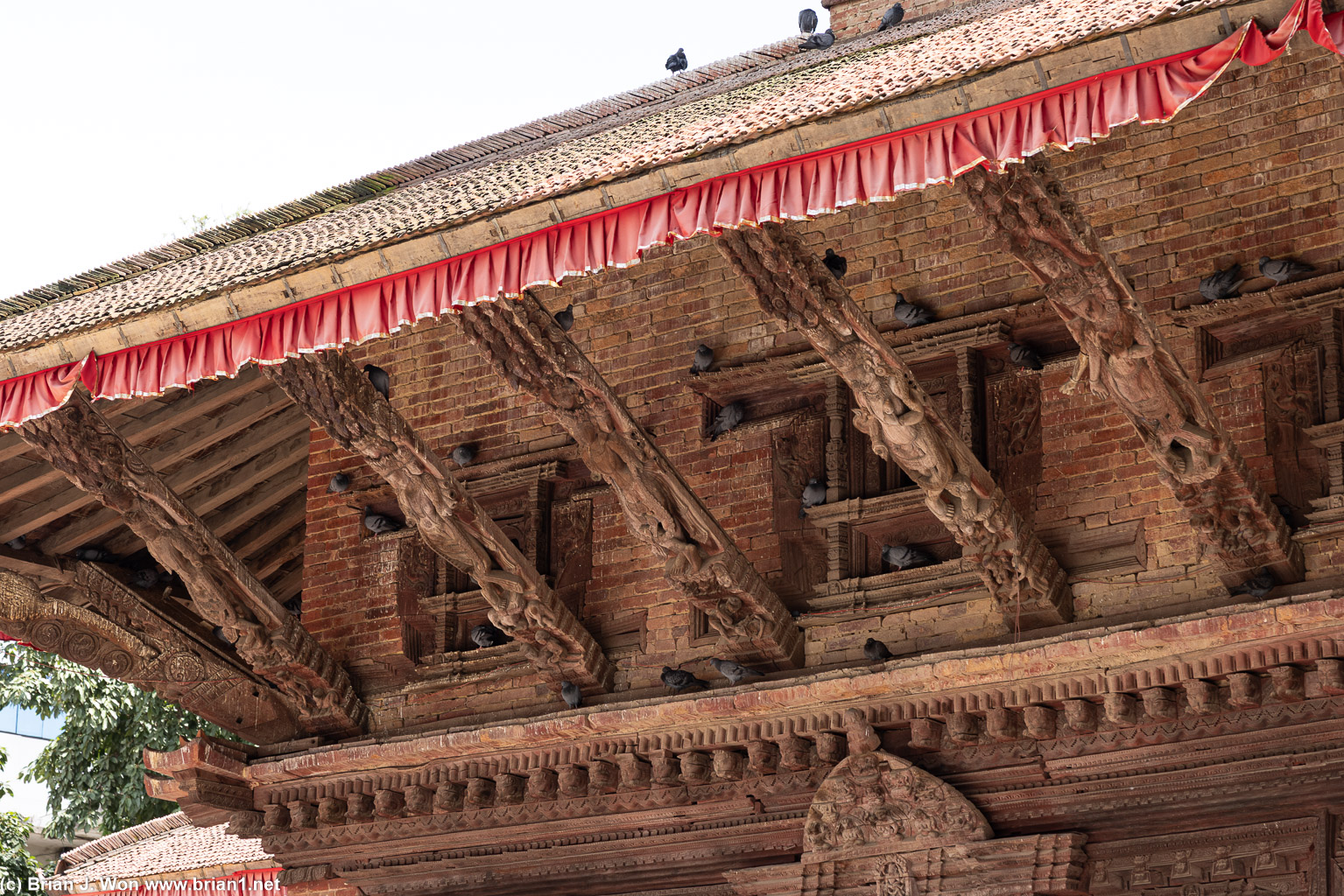Elaborate roof supports.