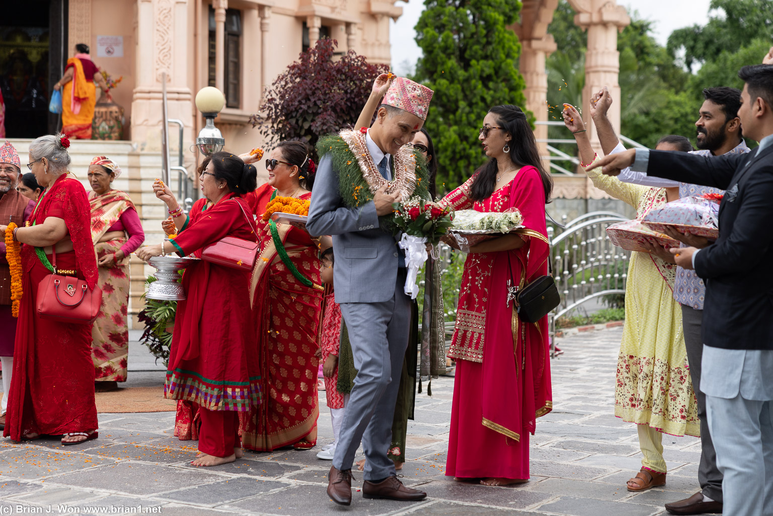 Groom's arrival celebration.