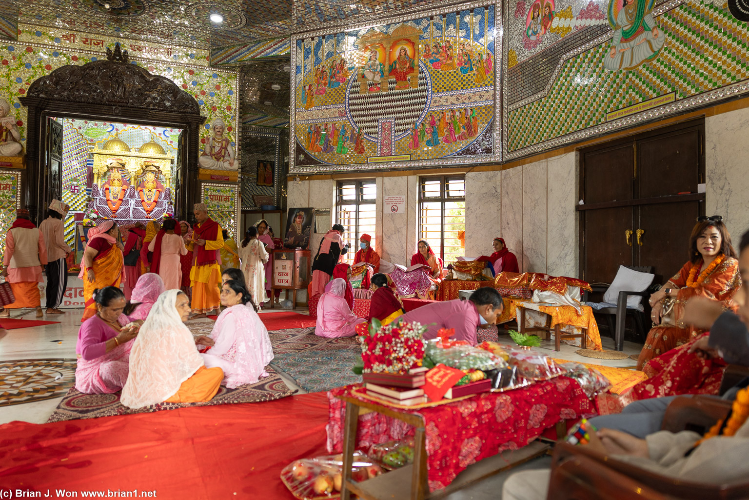 Inside Radha Krishna Temple.