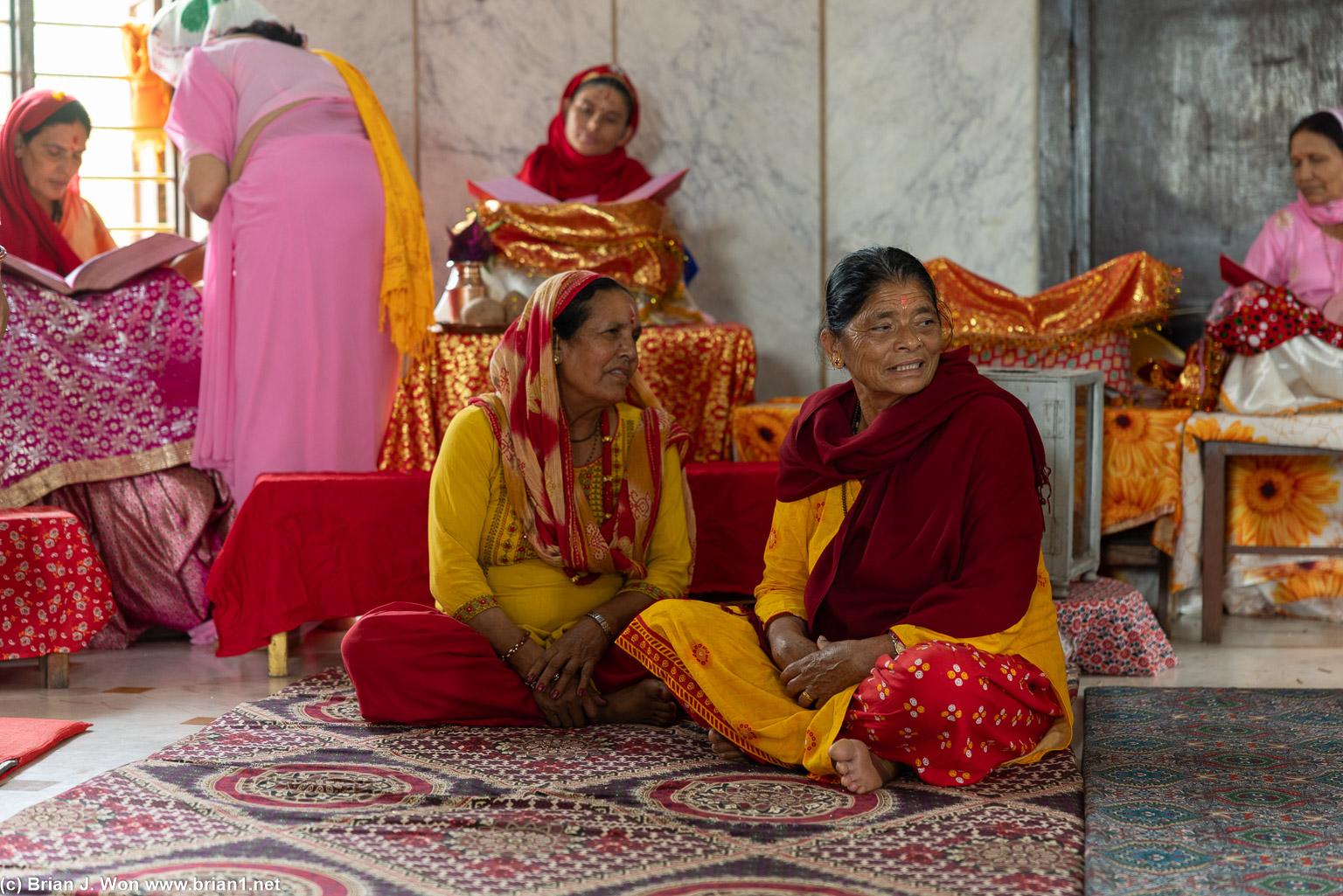 Devotees at Radha Krishna Temple.