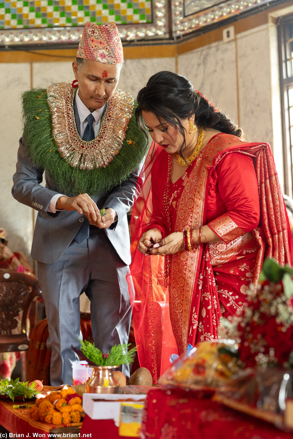 Abinash and Shristi, groom and bride.