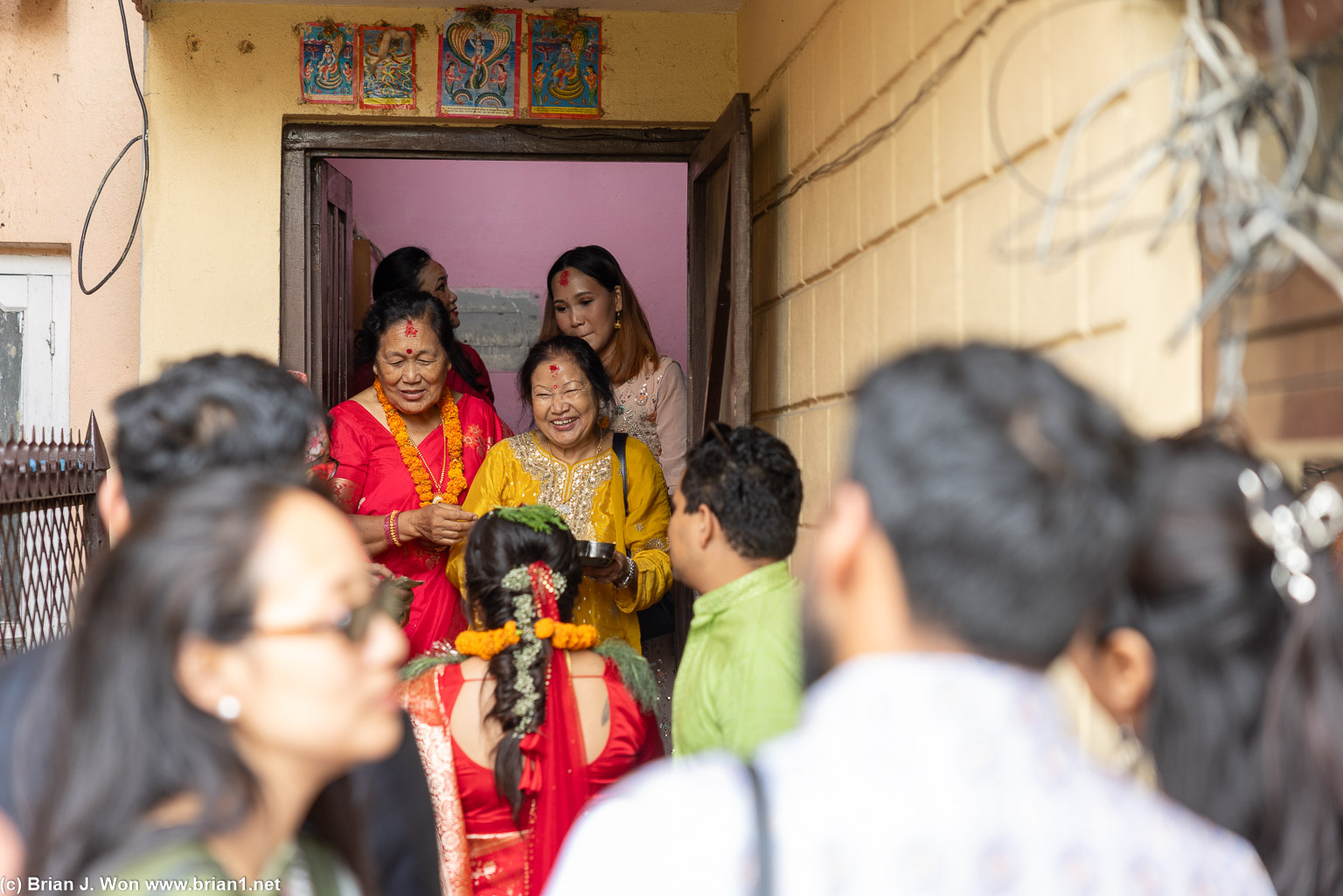 Bringing the bride to the groom's home.