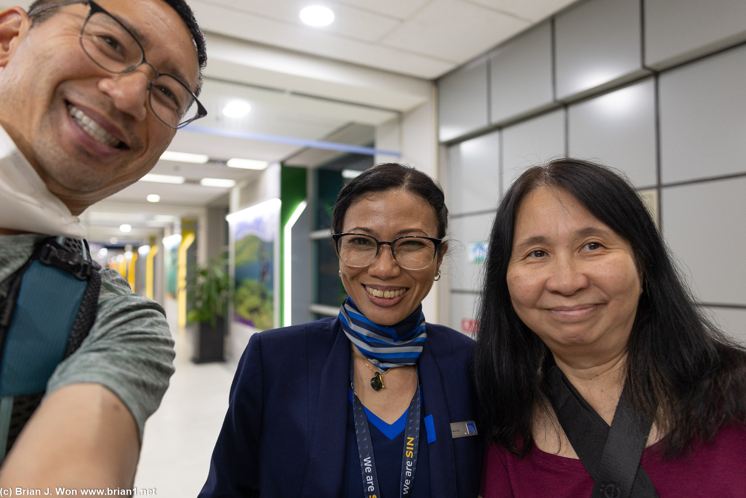 Yana, Carl's usual United Premium Services customer rep, made it over from Singapore.