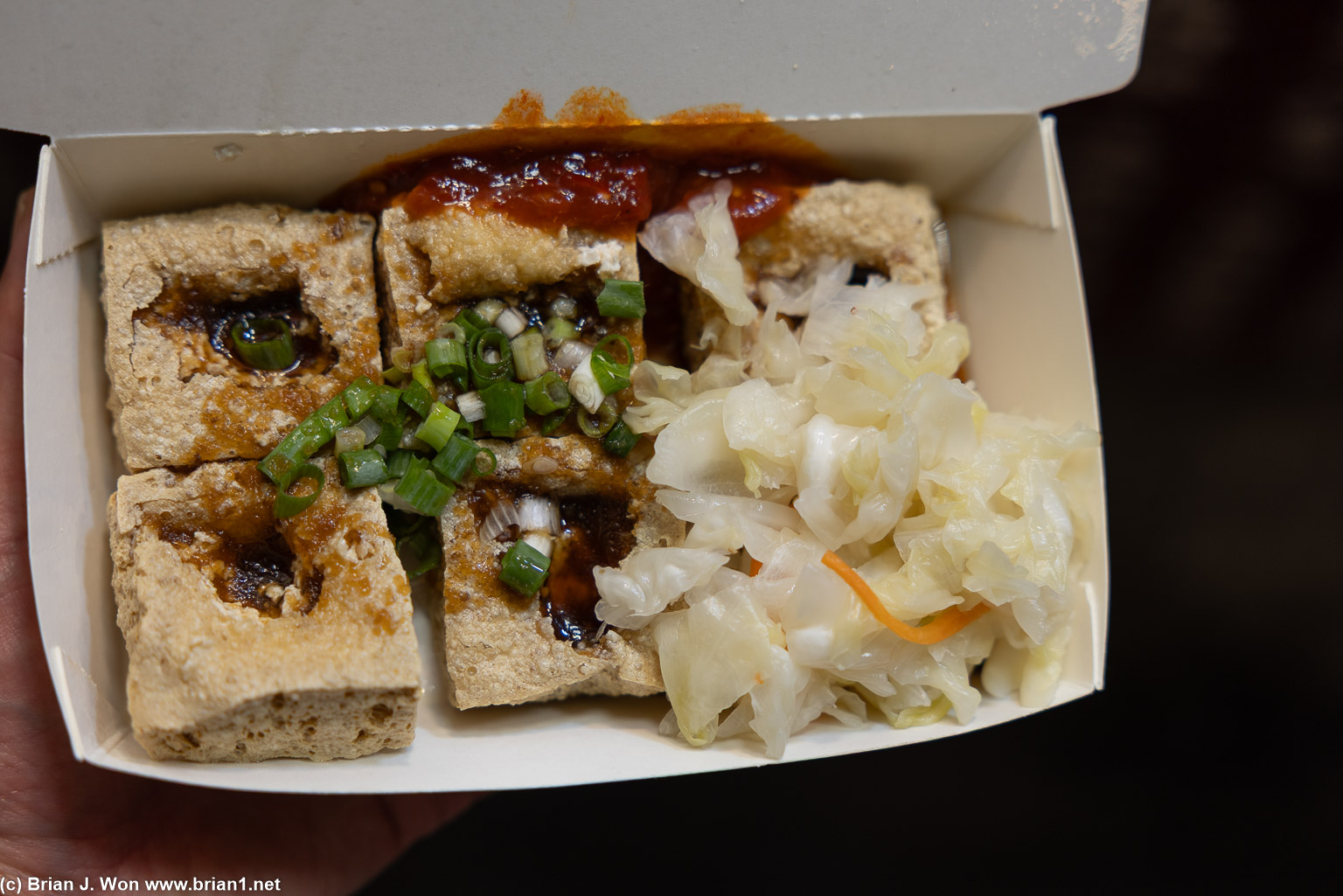 Stinky tofu is so good.