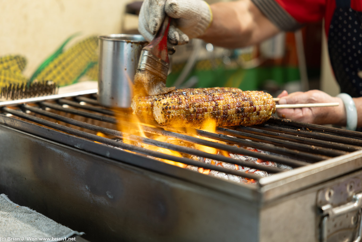 Grilled corn.