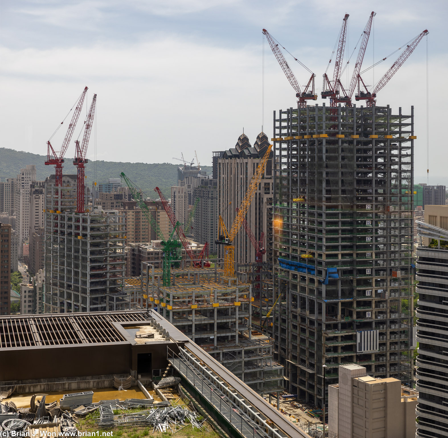 More tall buildings under construction.