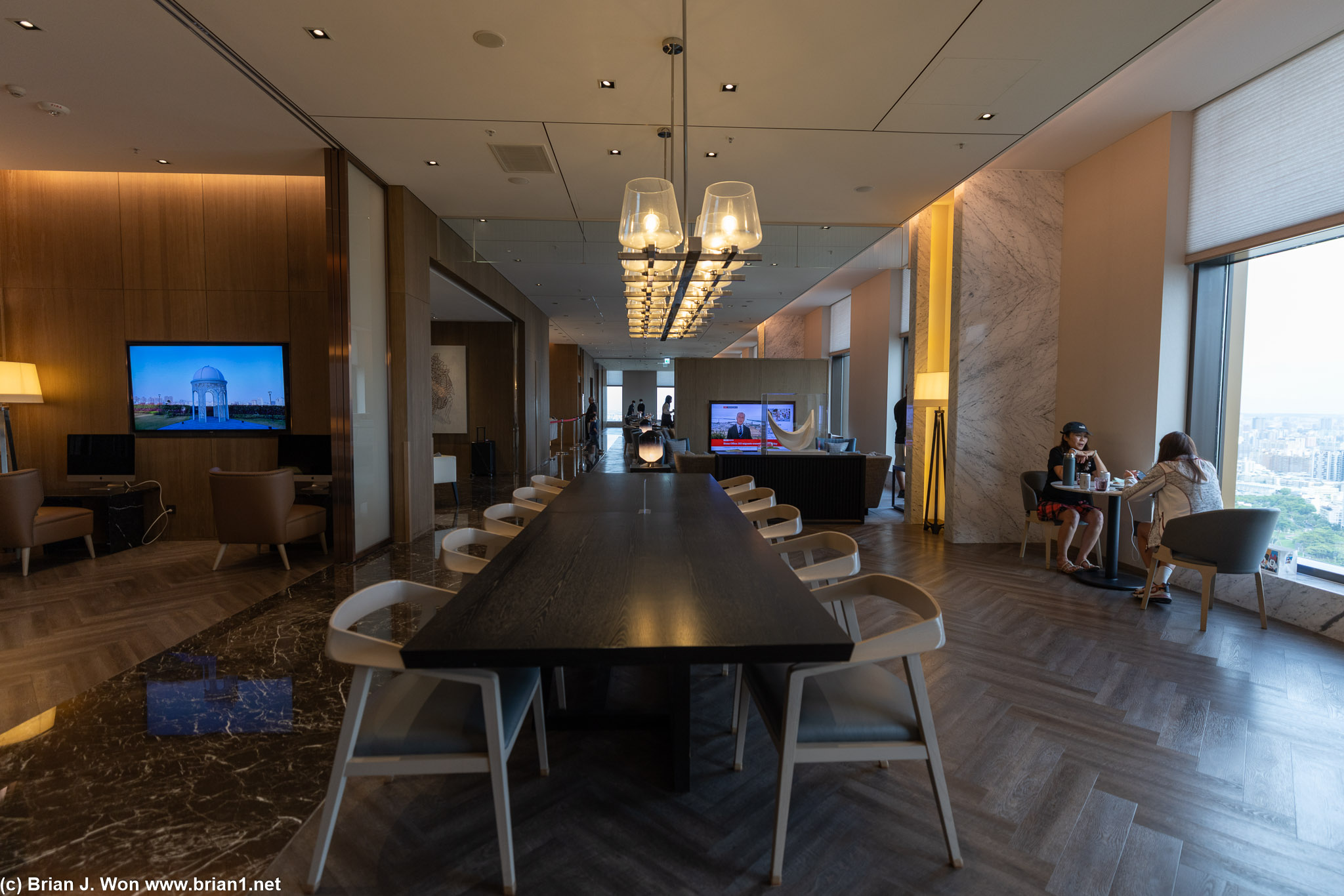 Executive lounge at the Marriott.