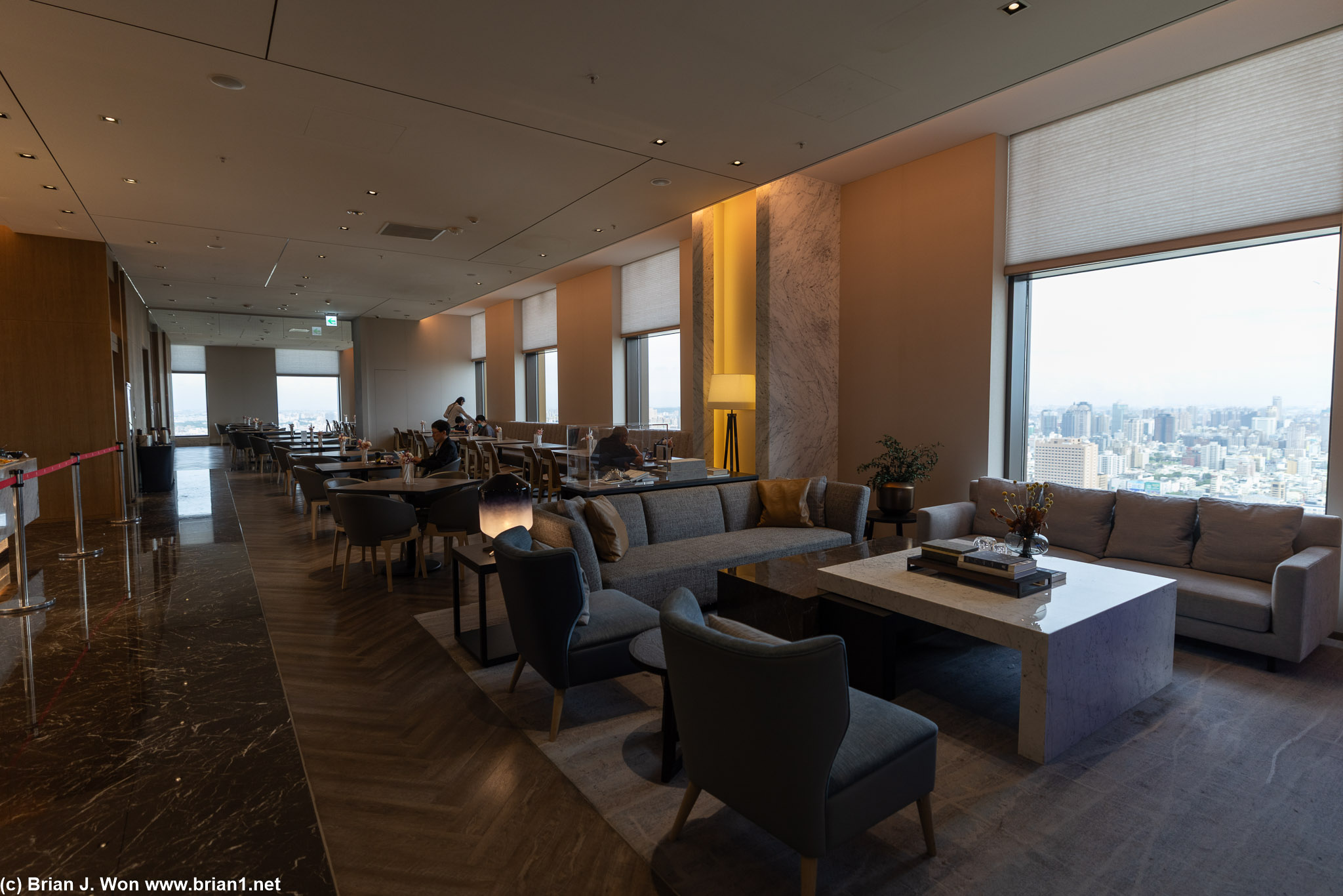 Executive lounge at the Marriott.