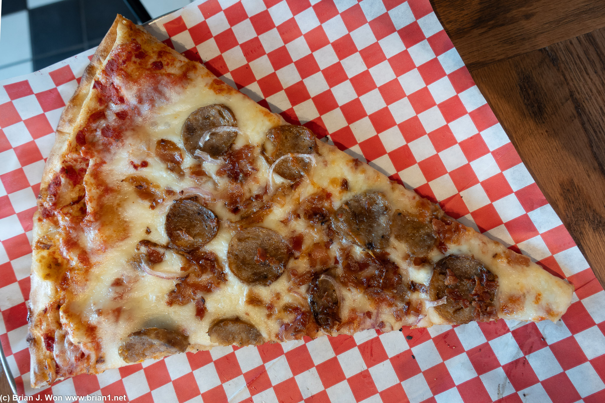 Sausage and onion was meh.