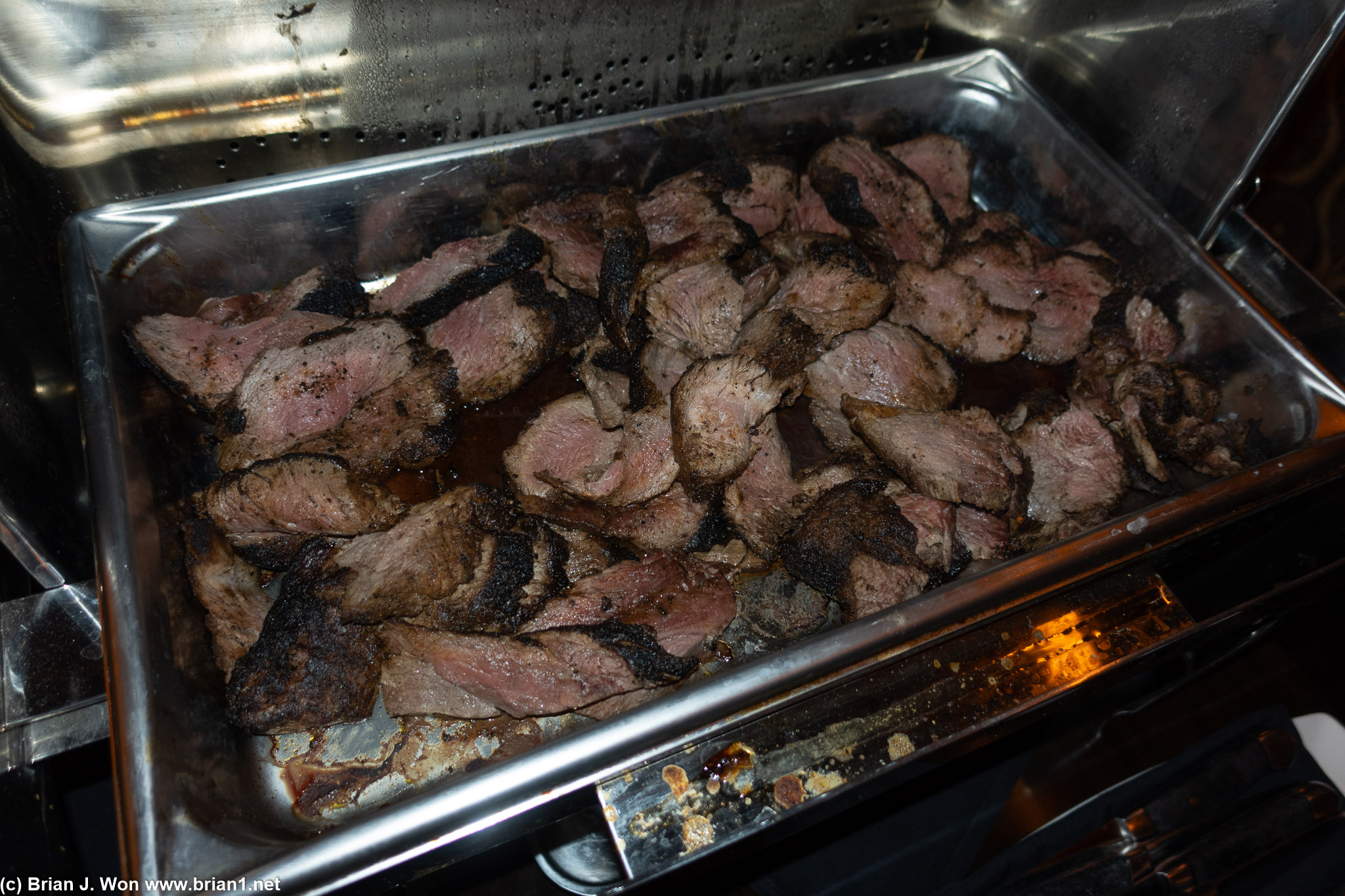 Beef at Jeff Ruby's Steakhouse was very good.