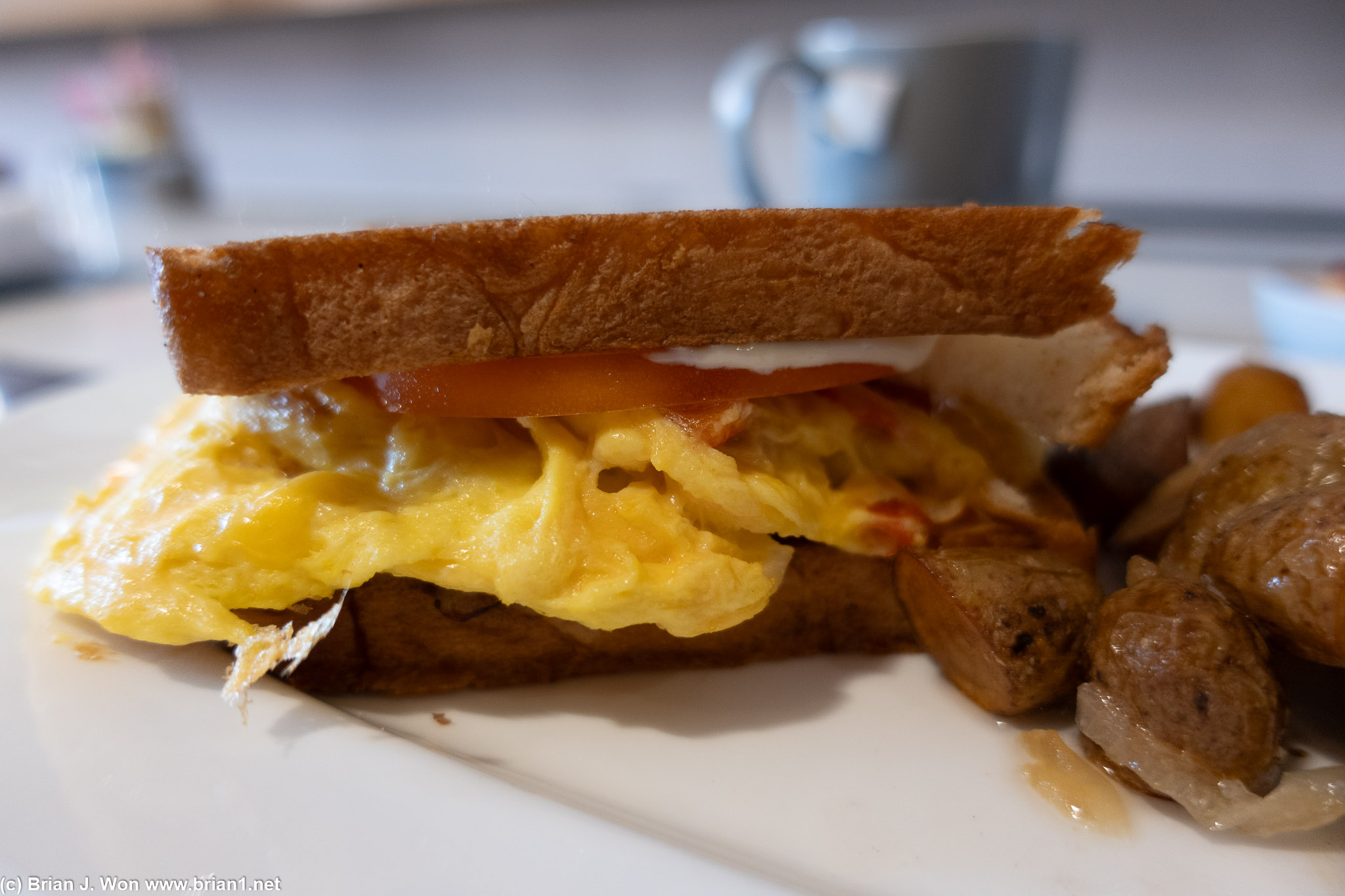 The one just okay breakfast item at The Joseph: the breakfast sandwich.