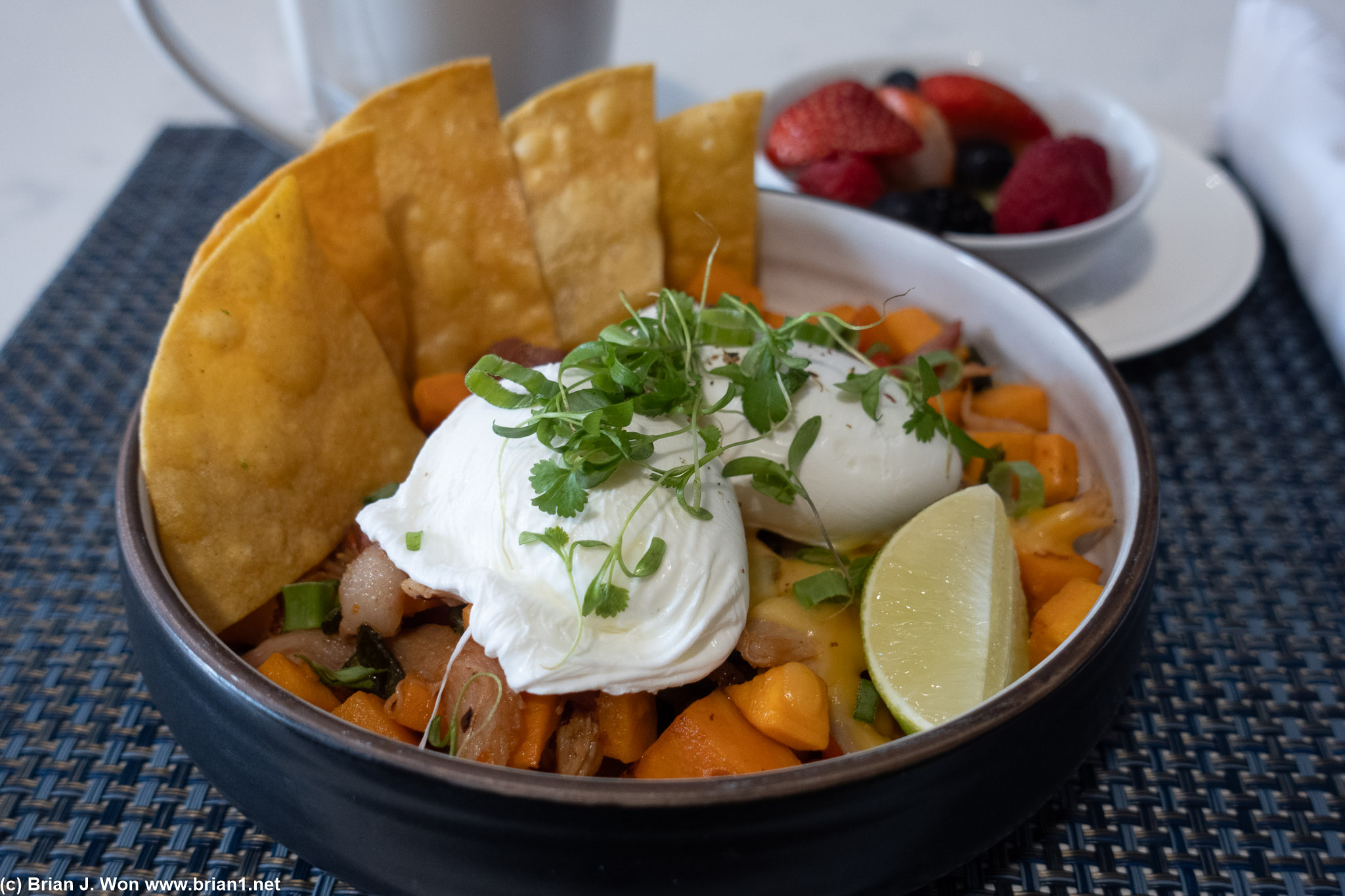 Smoked chicken hash was very pretty, but not my thing.