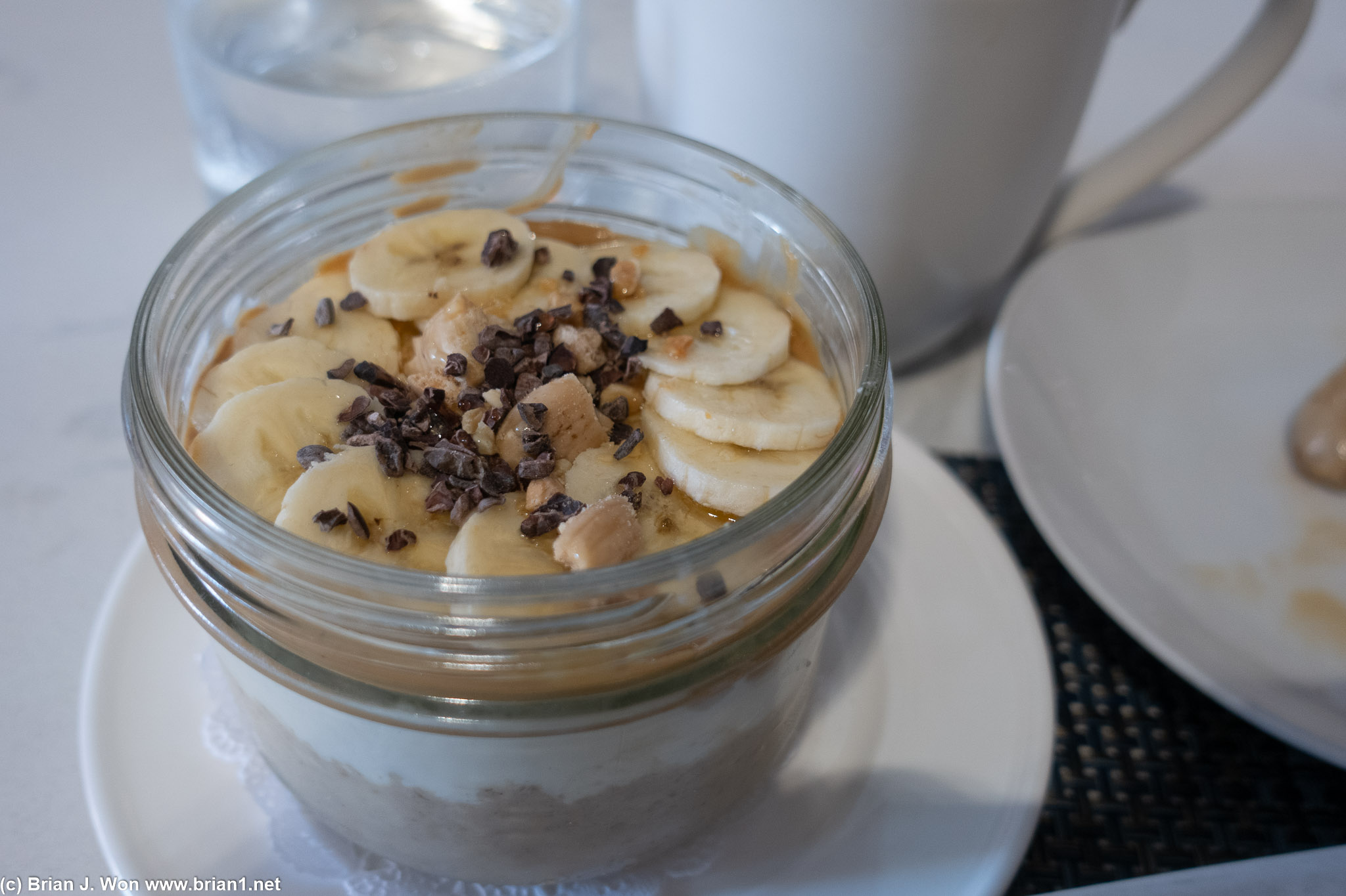 Overnight oats with peanut butter and banana was very, very rich.