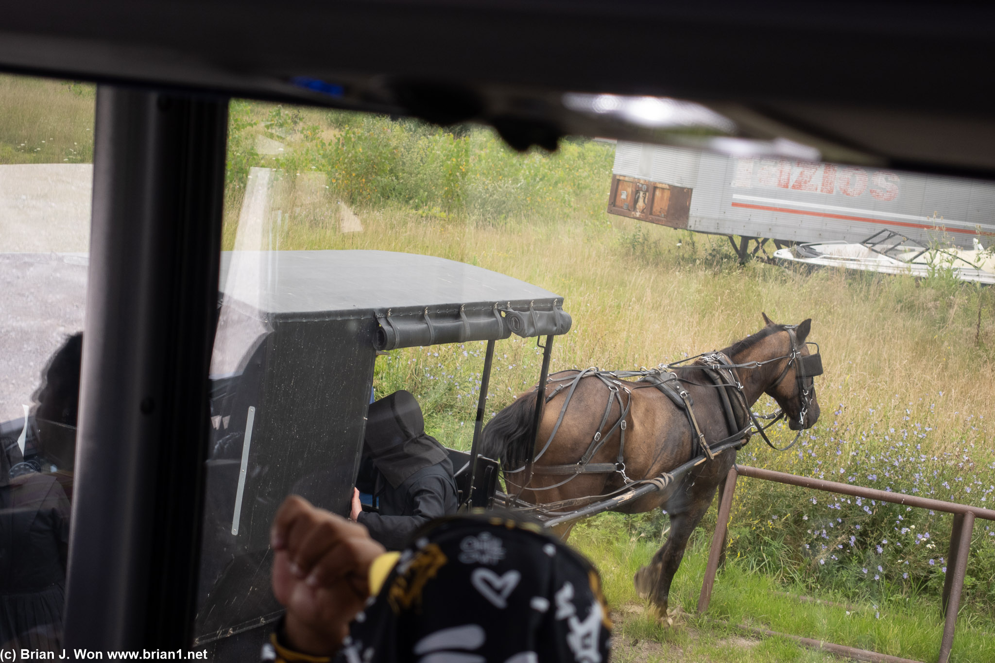 Amish country gets a bus stop.