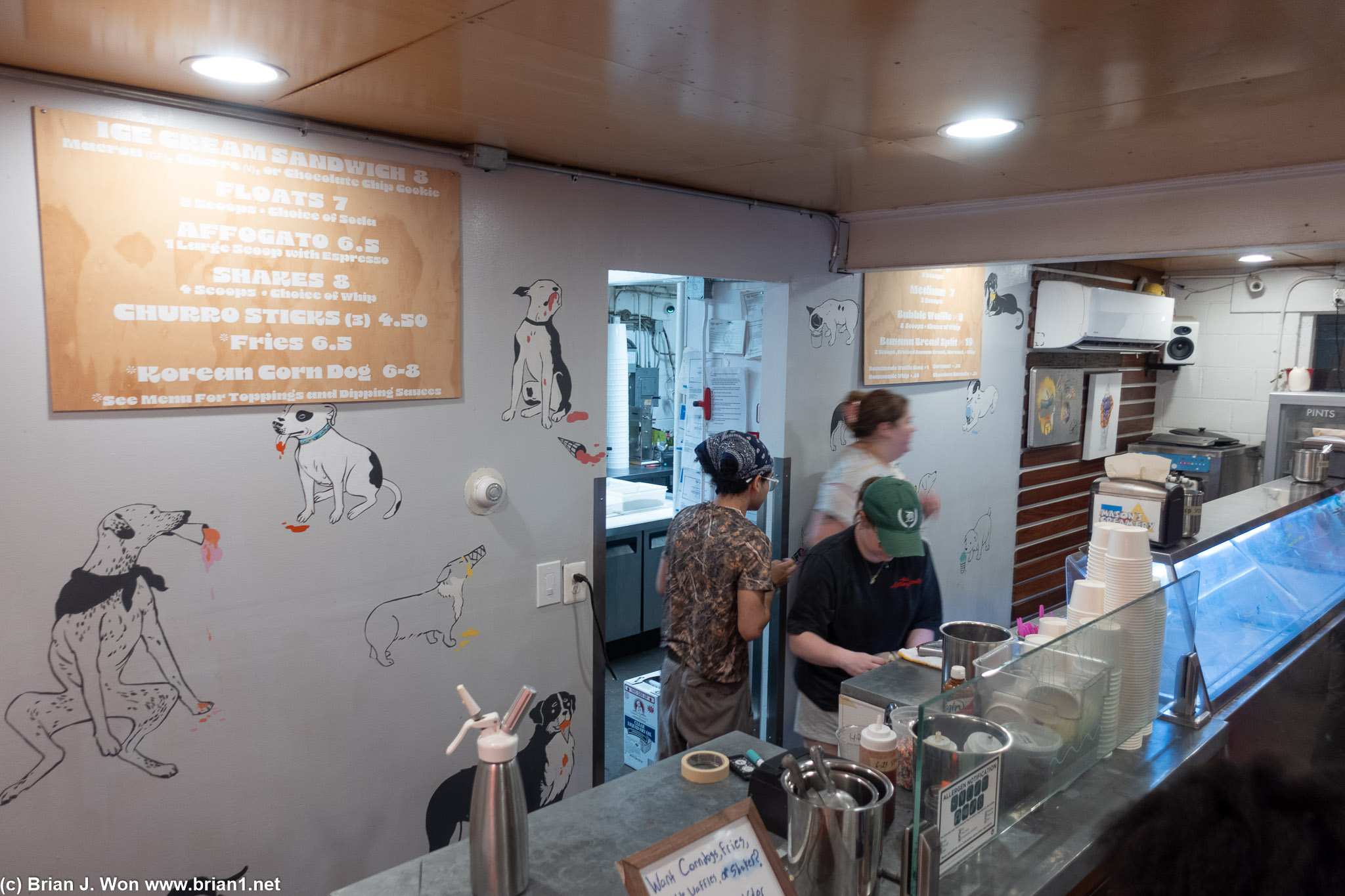 Inside is like many ice cream shops, no seating, just ordering.