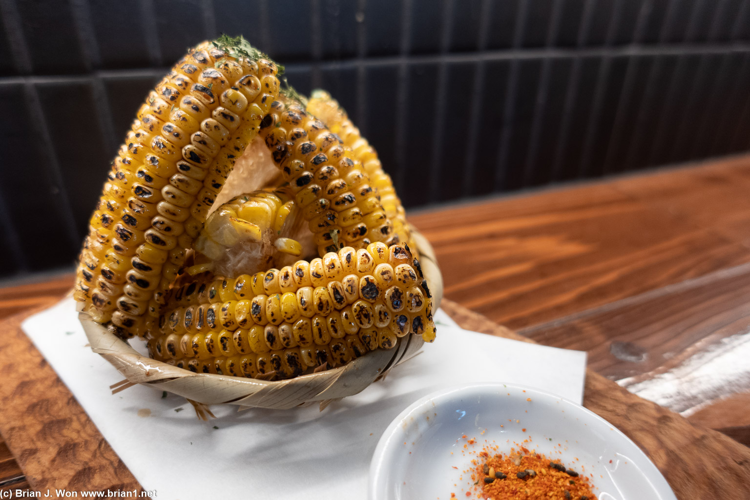 Grilled corn "wings." Clever.