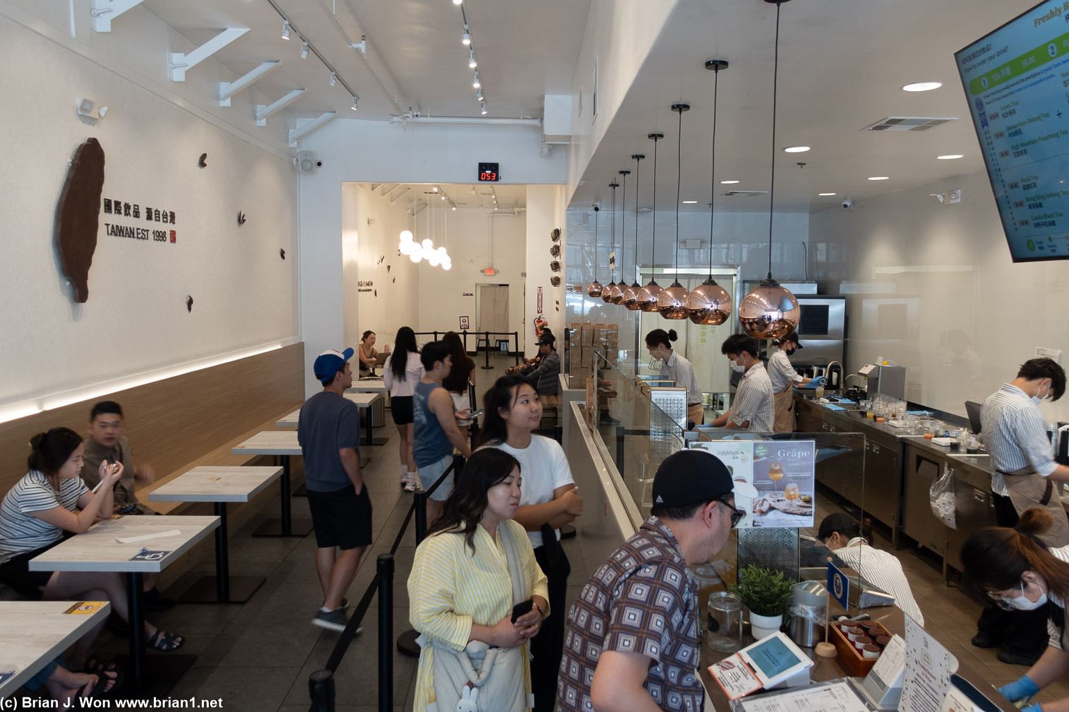 Busy. 20 or 30 minute wait even after your order is placed.