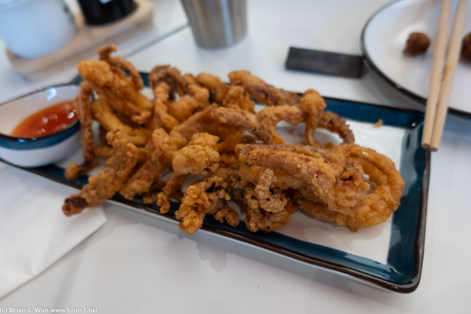 Fried calamari is always good.
