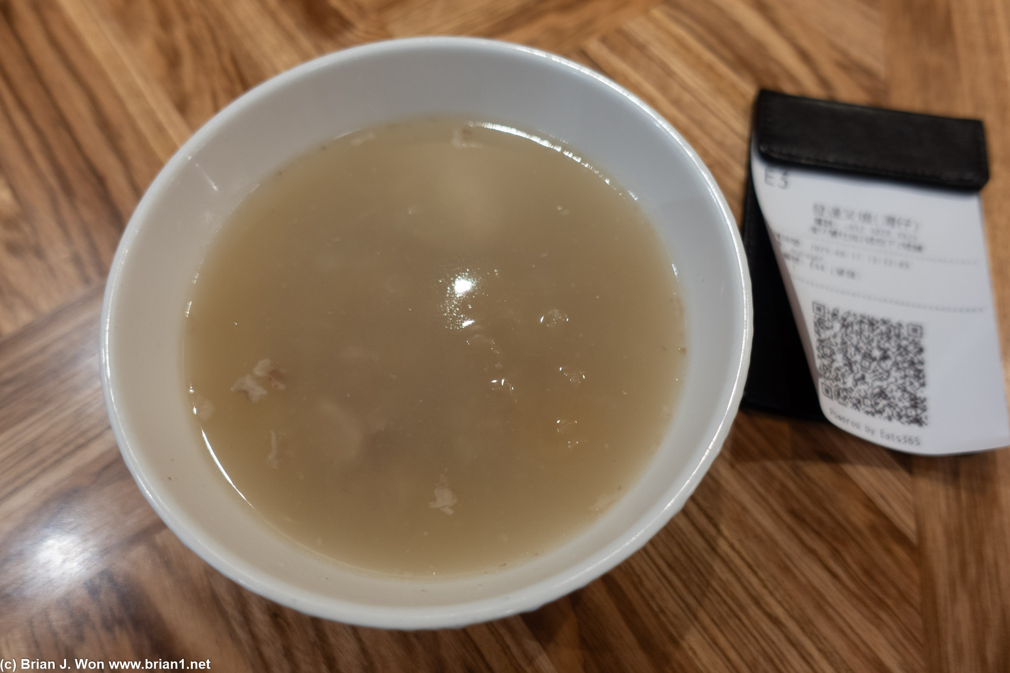 Broth is rich.