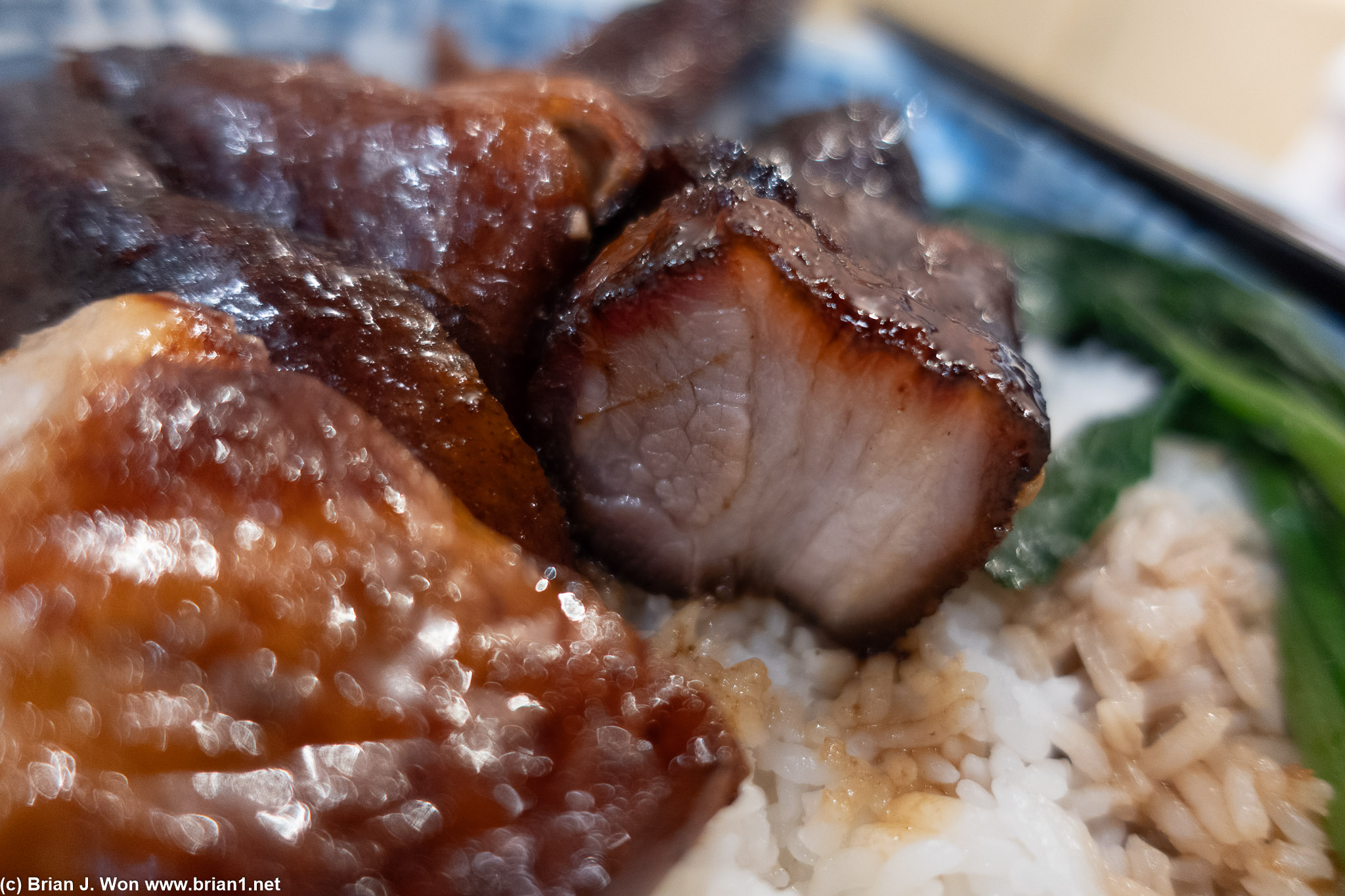 Fatty char siu was good but too rich, could only eat half.